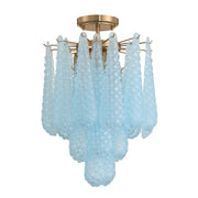 Crystorama Ollie OLL-6004-AG-BL_CEILING – 14.25 Inch – 4 Light – Semi Flush Mount Light – Aged Brass – Dry Rated