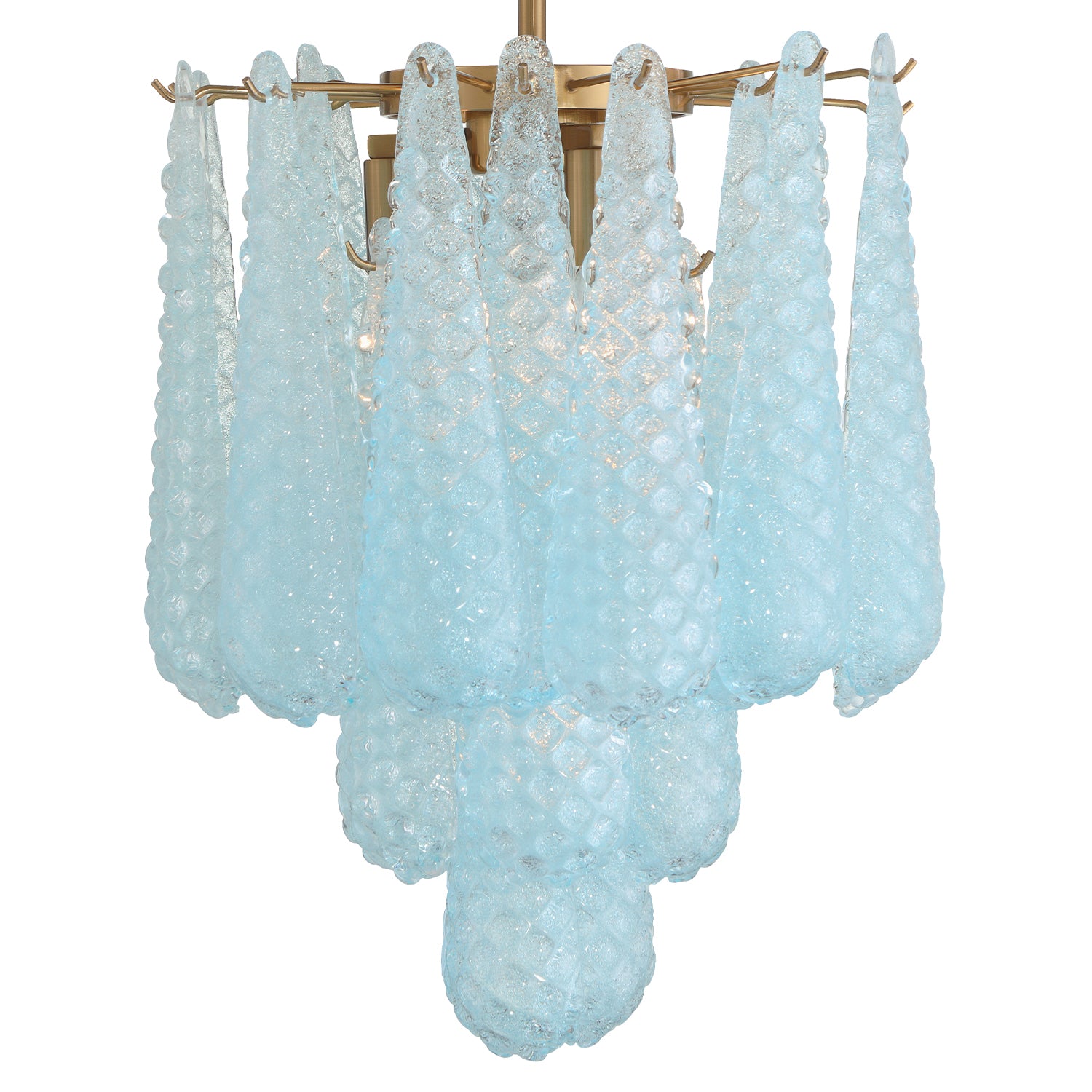 Crystorama Ollie OLL-6004-AG-BL_CEILING – 14.25 Inch – 4 Light – Semi Flush Mount Light – Aged Brass – Dry Rated