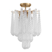 Crystorama Ollie OLL-6004-AG-CL_CEILING – 14.25 Inch – 4 Light – Semi Flush Mount Light – Aged Brass – Dry Rated