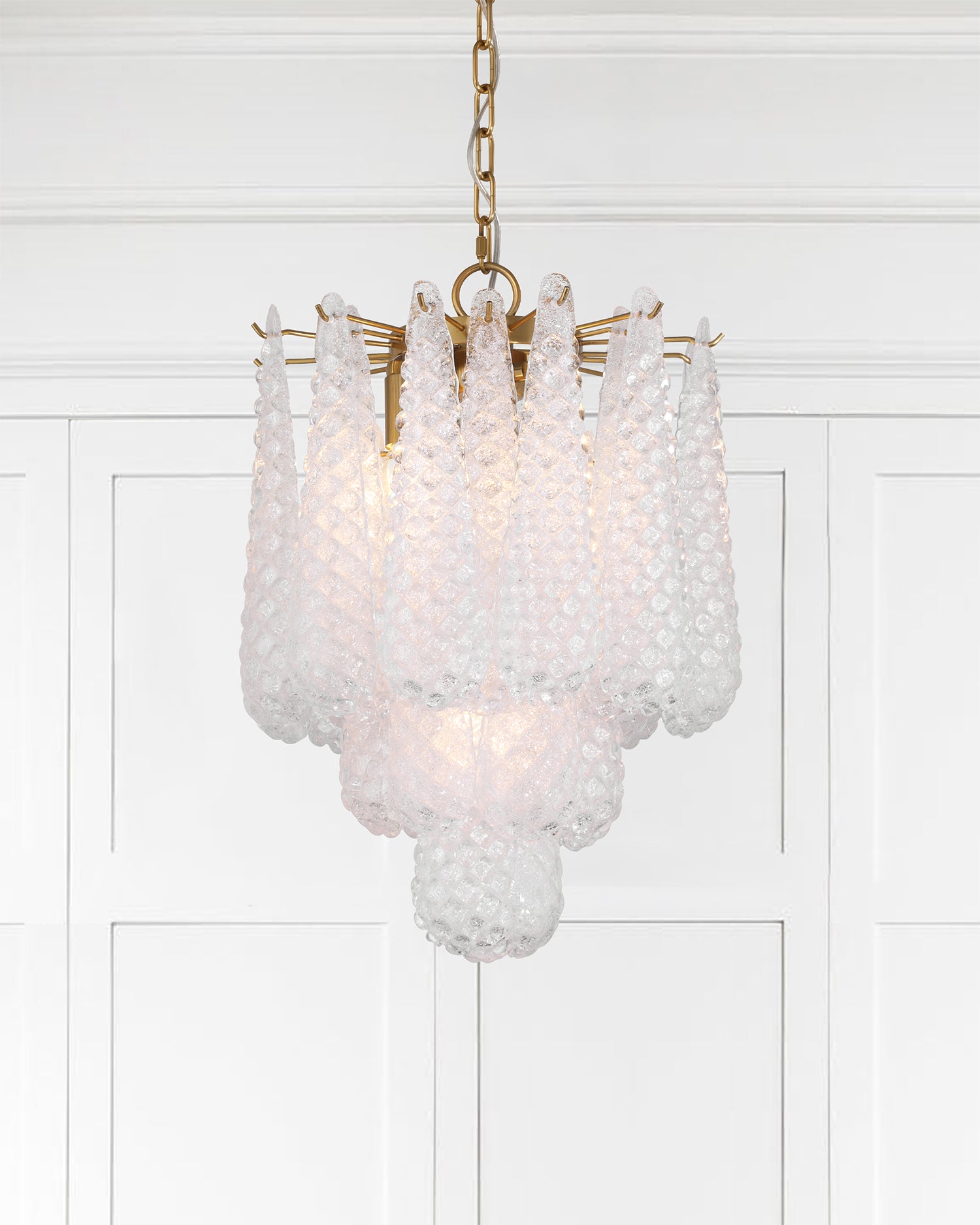 Crystorama Ollie OLL-6004-AG-CL – 14.25 Inch – 4 Light – Pendant Light – Aged Brass – Dry Rated