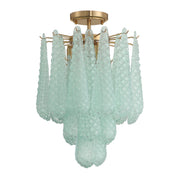 Crystorama Ollie OLL-6004-AG-GR_CEILING – 14.25 Inch – 4 Light – Semi Flush Mount Light – Aged Brass – Dry Rated