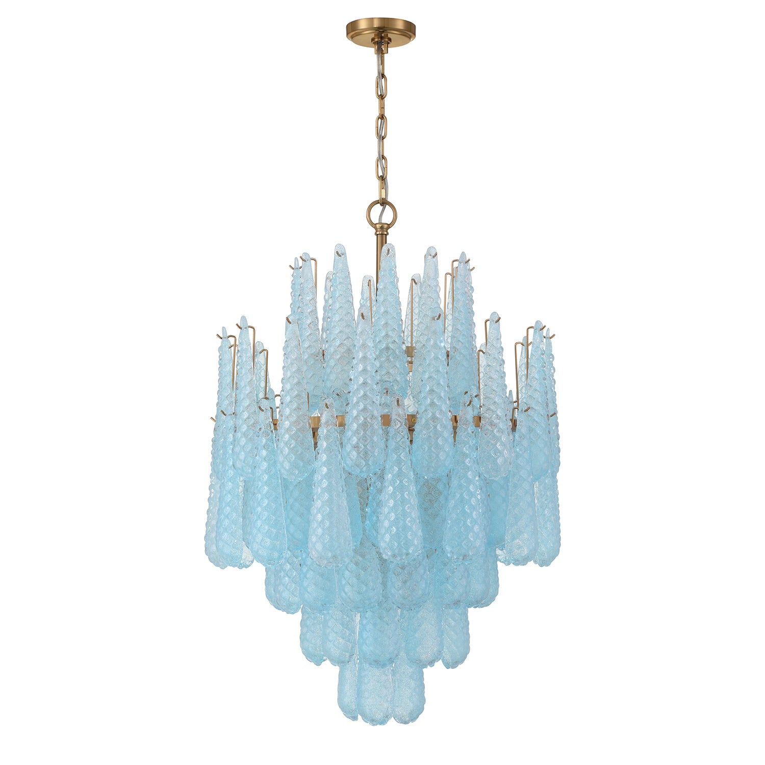 Crystorama Ollie OLL-6006-AG-BL – 26.25 Inch – 16 Light – Chandelier – Aged Brass – Dry Rated