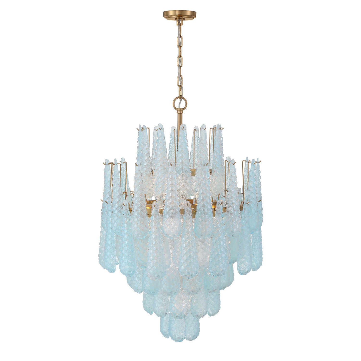 Crystorama Ollie OLL-6006-AG-BL – 26.25 Inch – 16 Light – Chandelier – Aged Brass – Dry Rated