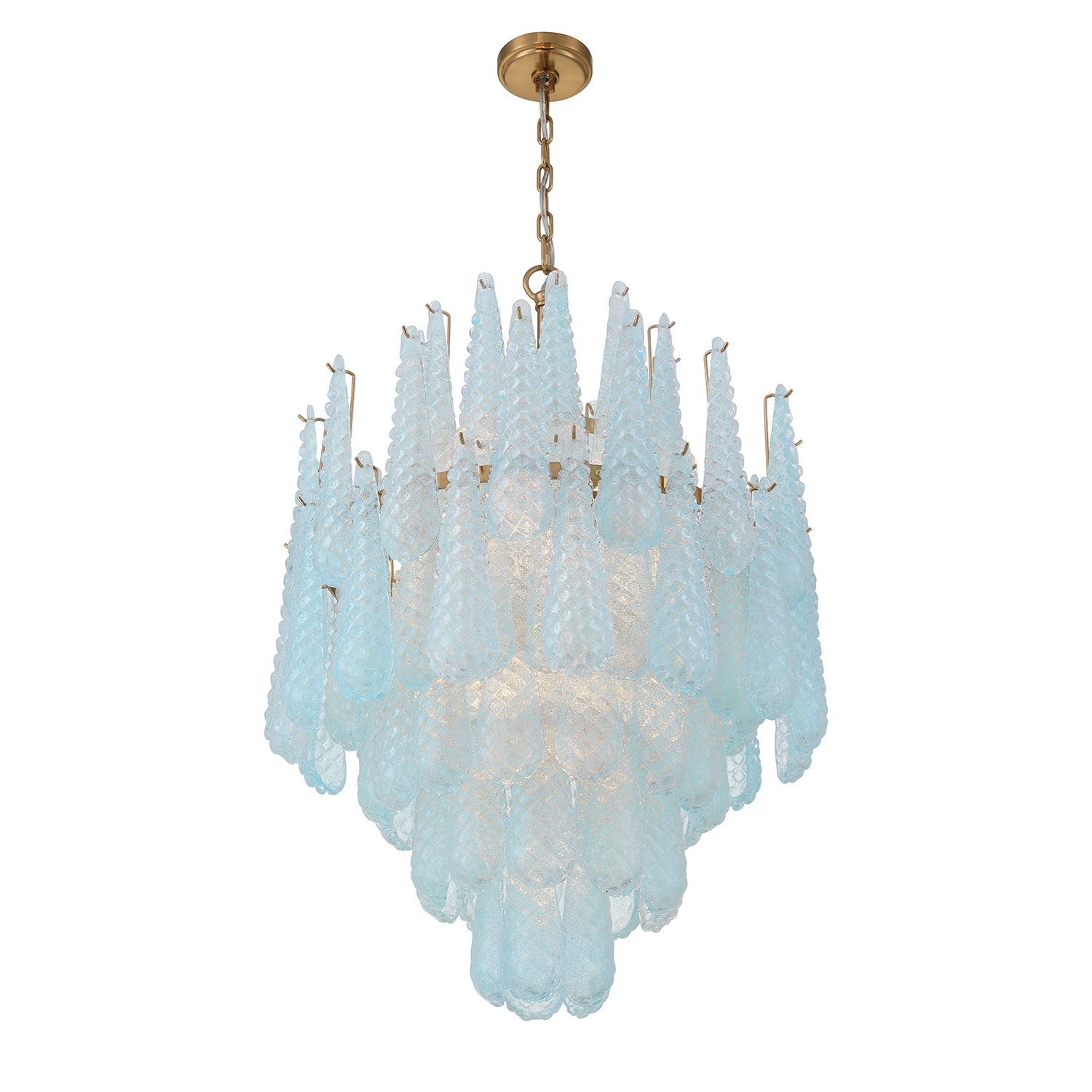 Crystorama Ollie OLL-6006-AG-BL – 26.25 Inch – 16 Light – Chandelier – Aged Brass – Dry Rated