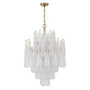 Crystorama Ollie OLL-6006-AG-CL – 26.25 Inch – 16 Light – Chandelier – Aged Brass – Dry Rated