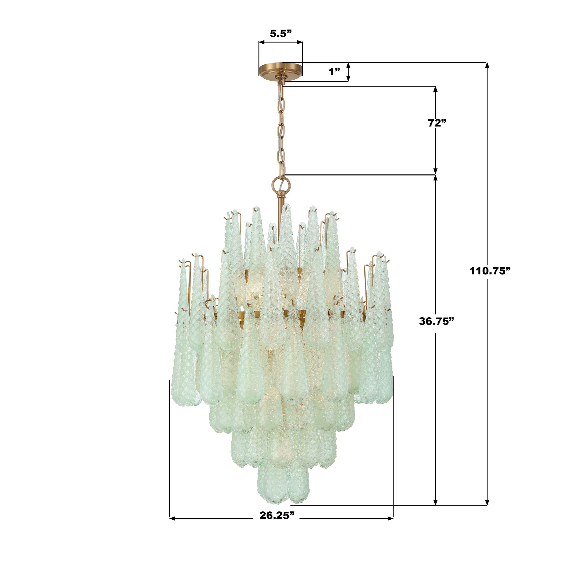 Crystorama Ollie OLL-6006-AG-GR – 26.25 Inch – 16 Light – Chandelier – Aged Brass – Dry Rated