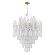 Crystorama Ollie OLL-6008-AG-CL – 33.25 Inch – 21 Light – Chandelier – Aged Brass – Dry Rated
