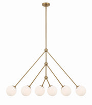 Crystorama Omni OMN-3006-AG – 46.5 Inch – 6 Light – Chandelier – Aged Brass – Dry Rated