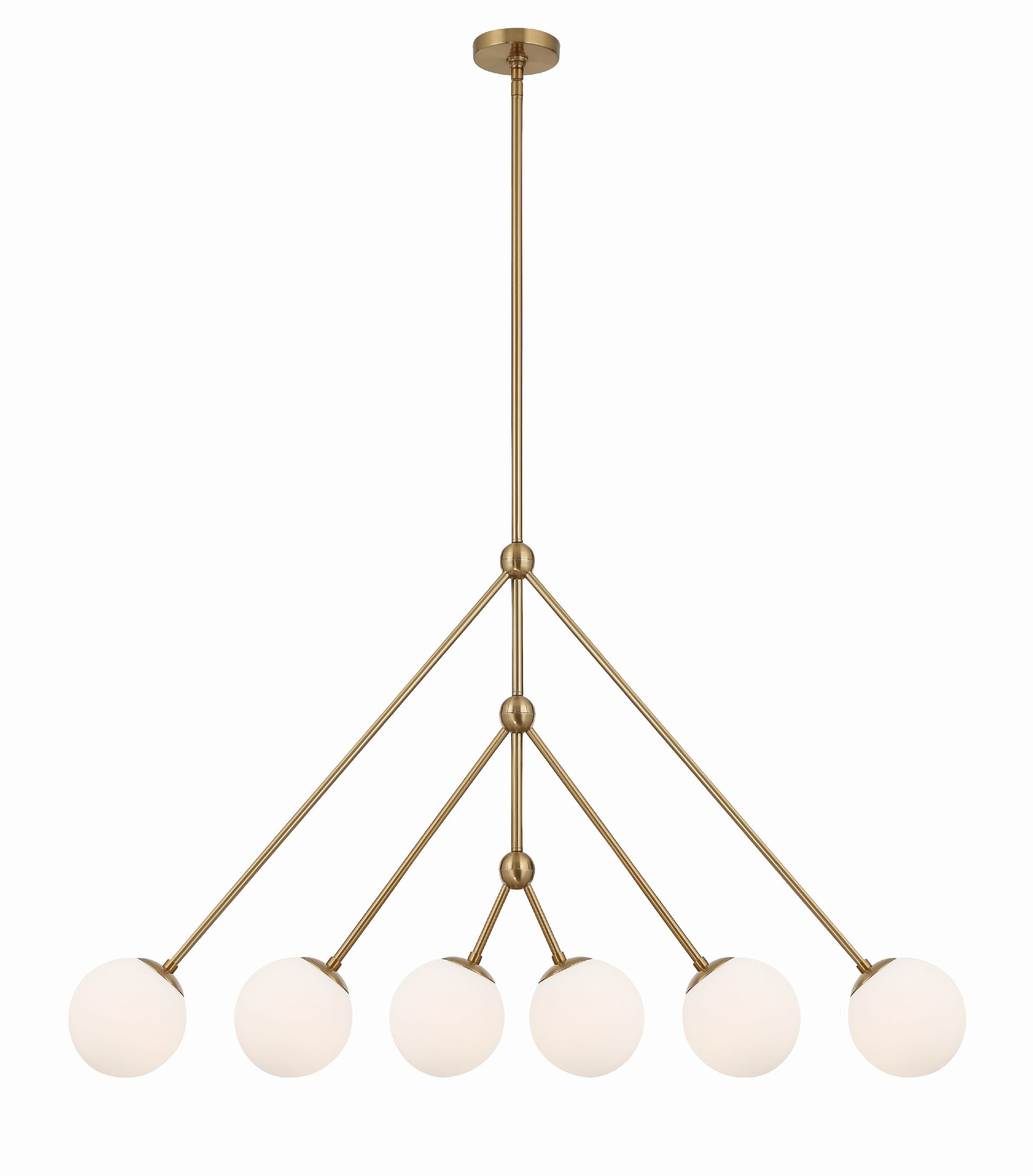 Crystorama Omni OMN-3006-AG – 46.5 Inch – 6 Light – Chandelier – Aged Brass – Dry Rated