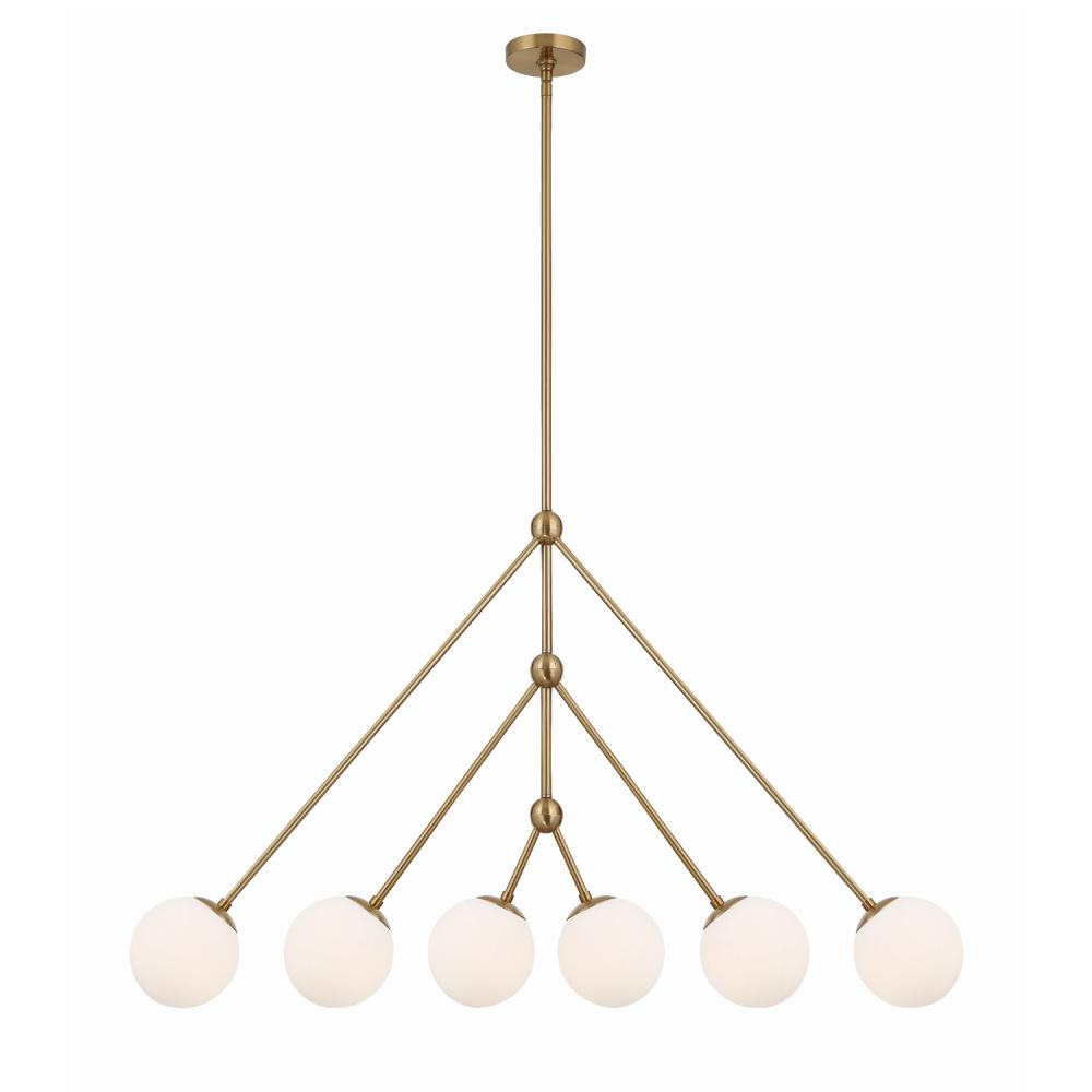 Crystorama OMNI OMN-3006-AG Chandelier Modern - Aged Brass