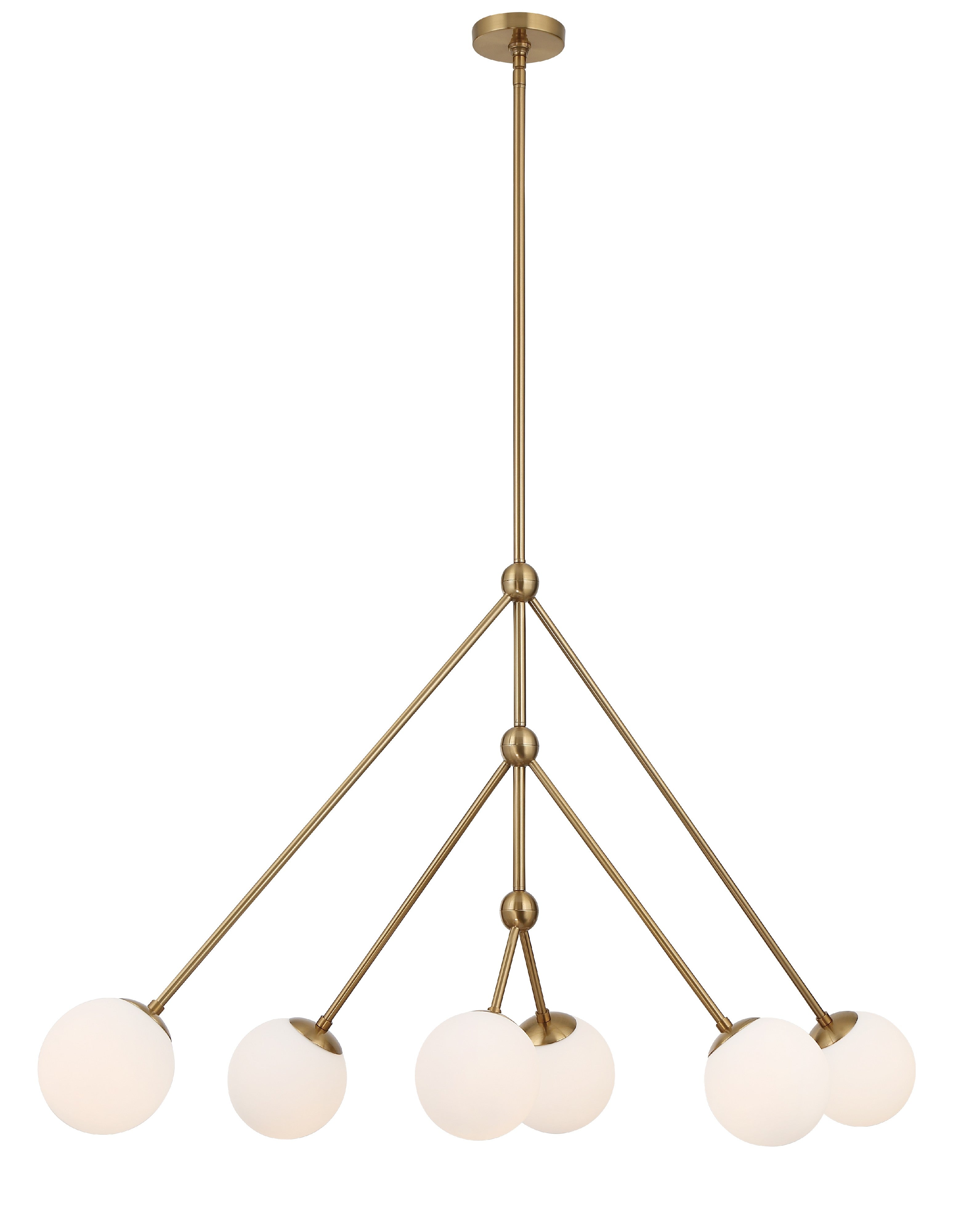 Crystorama Omni OMN-3006-AG – 46.5 Inch – 6 Light – Chandelier – Aged Brass – Dry Rated