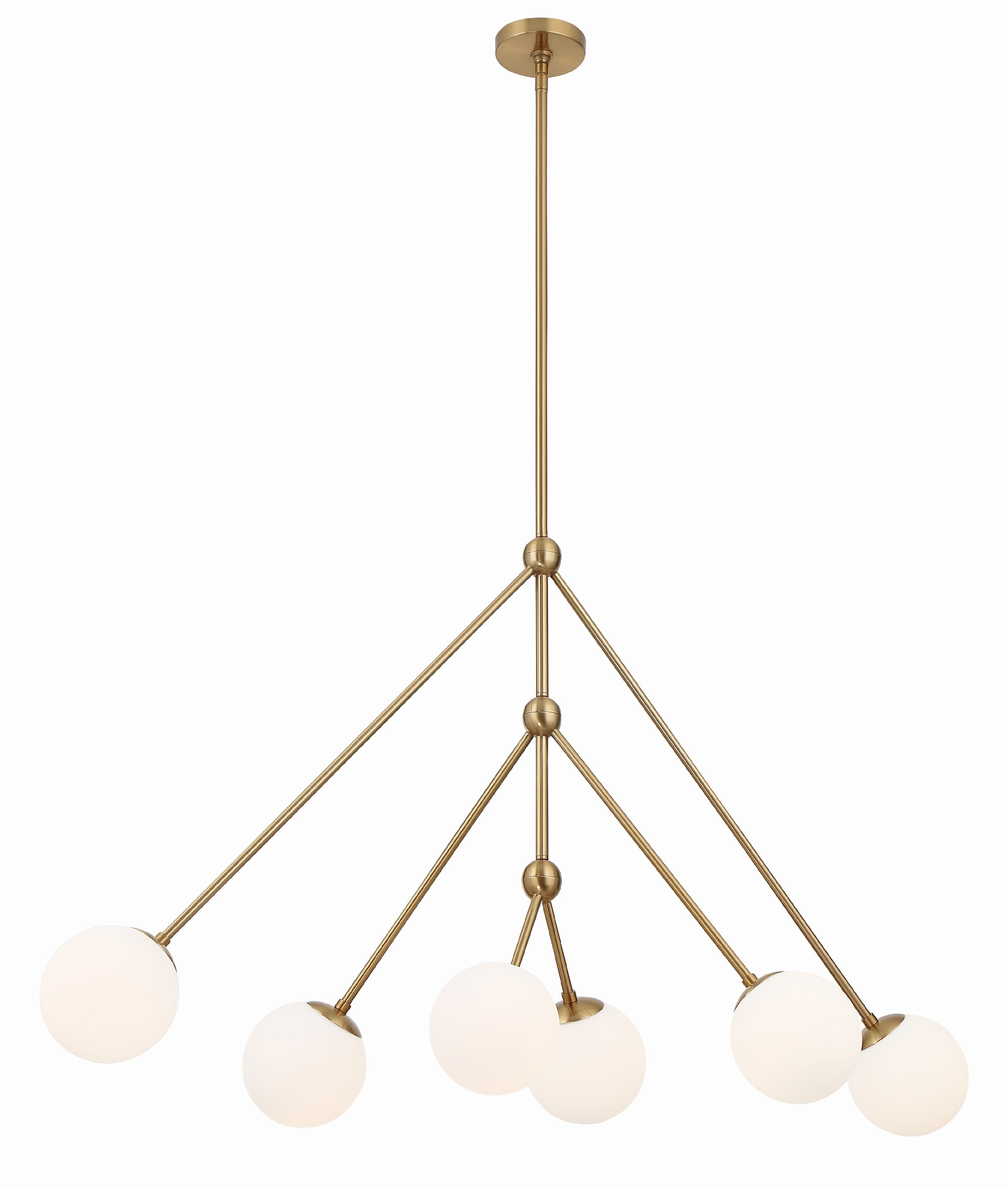 Crystorama Omni OMN-3006-AG – 46.5 Inch – 6 Light – Chandelier – Aged Brass – Dry Rated