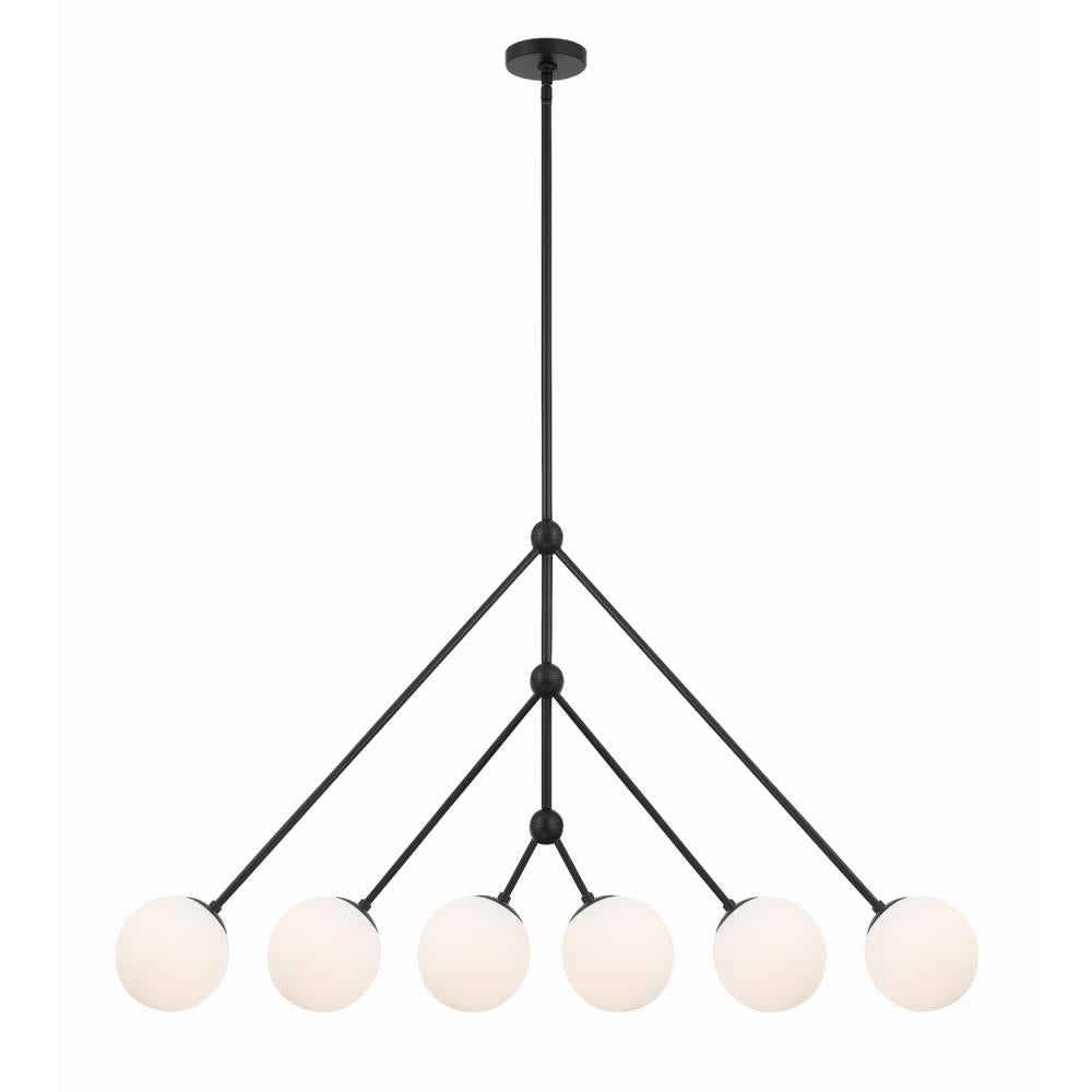 Crystorama OMNI OMN-3006-MK Chandelier Modern - Matte Black