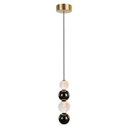 Onyx 5-in Natural Brass LED Pendant