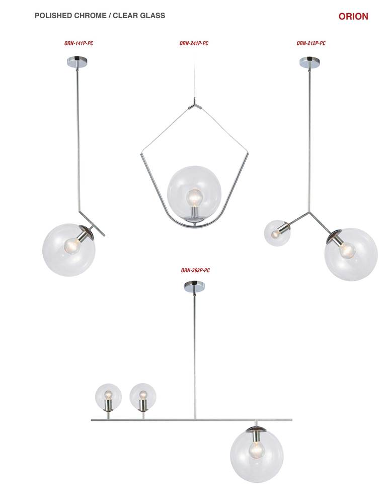 Dainolite ORION ORN-241P-PC Pendant Modern - Polished Chrome