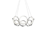 Oros 24-in Antique Silver LED Chandeliers