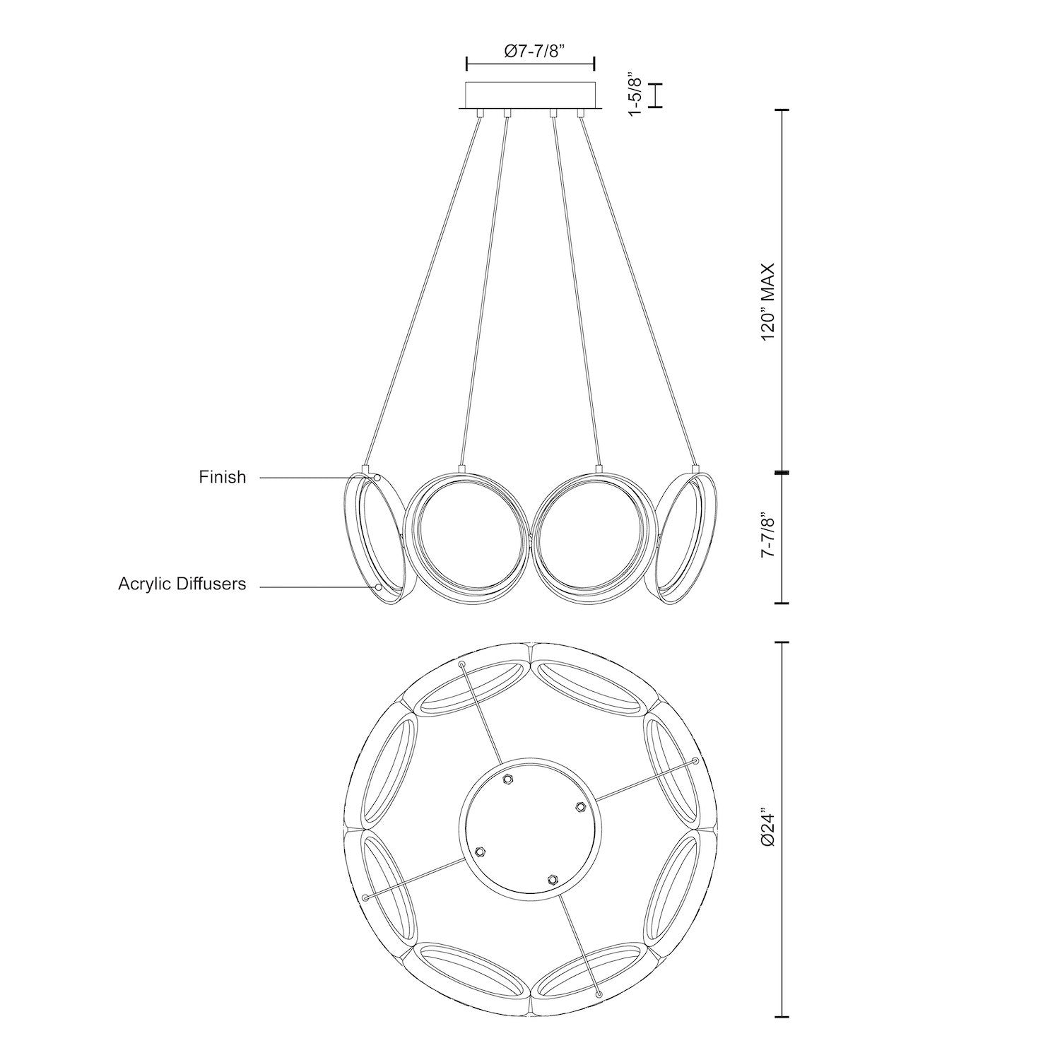 Oros 24-in Antique Brass LED Chandeliers
