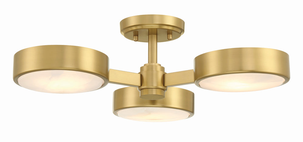 Crystorama Lighting ORS-733-MG-ST Vanity Light Fixture, UL Damp Rated, Satin Nickel
