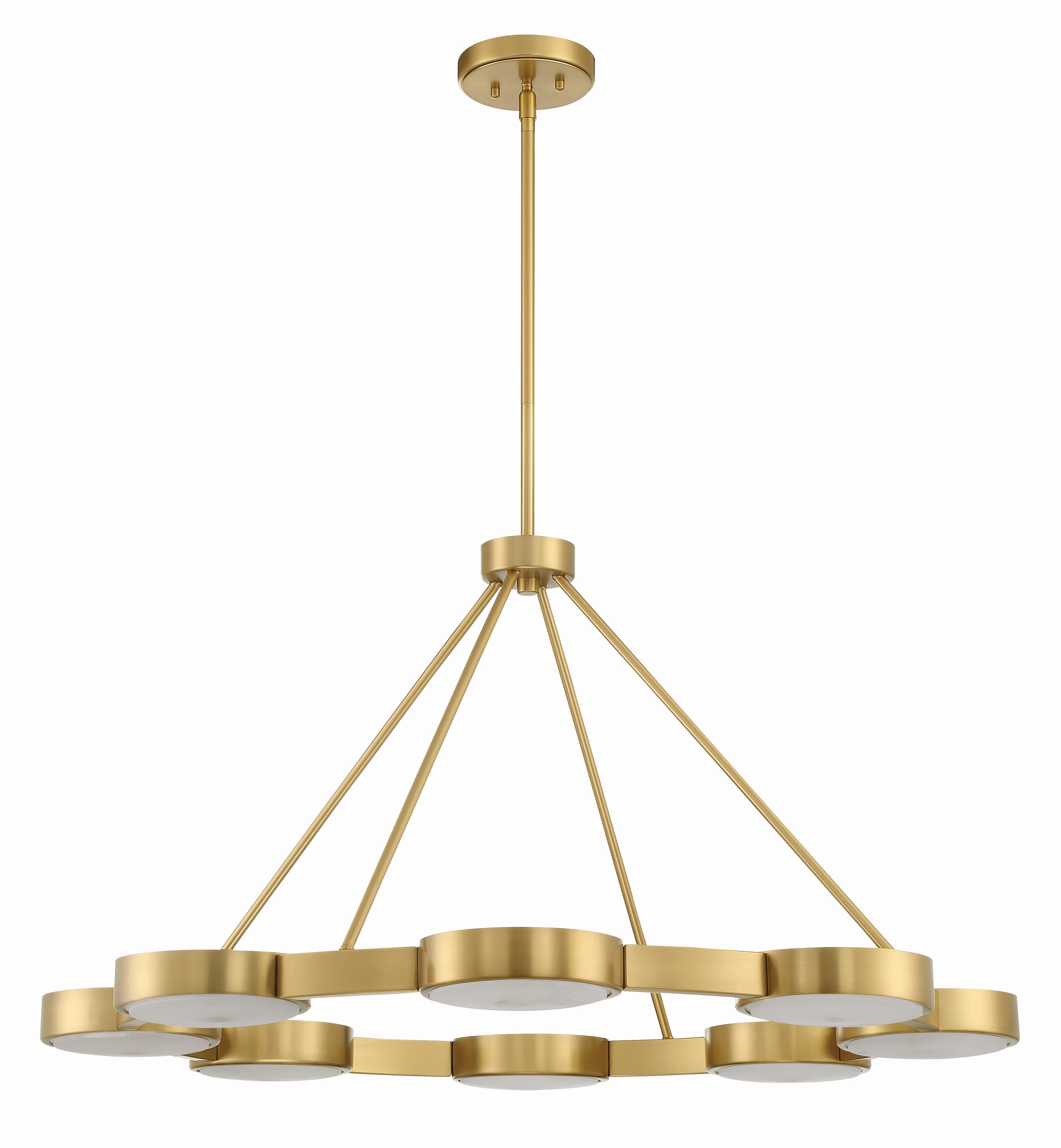 Crystorama Orson ORS-738-MG-ST – 38.5 Inch – 8 Light – Chandelier – Modern Gold – Dry Rated