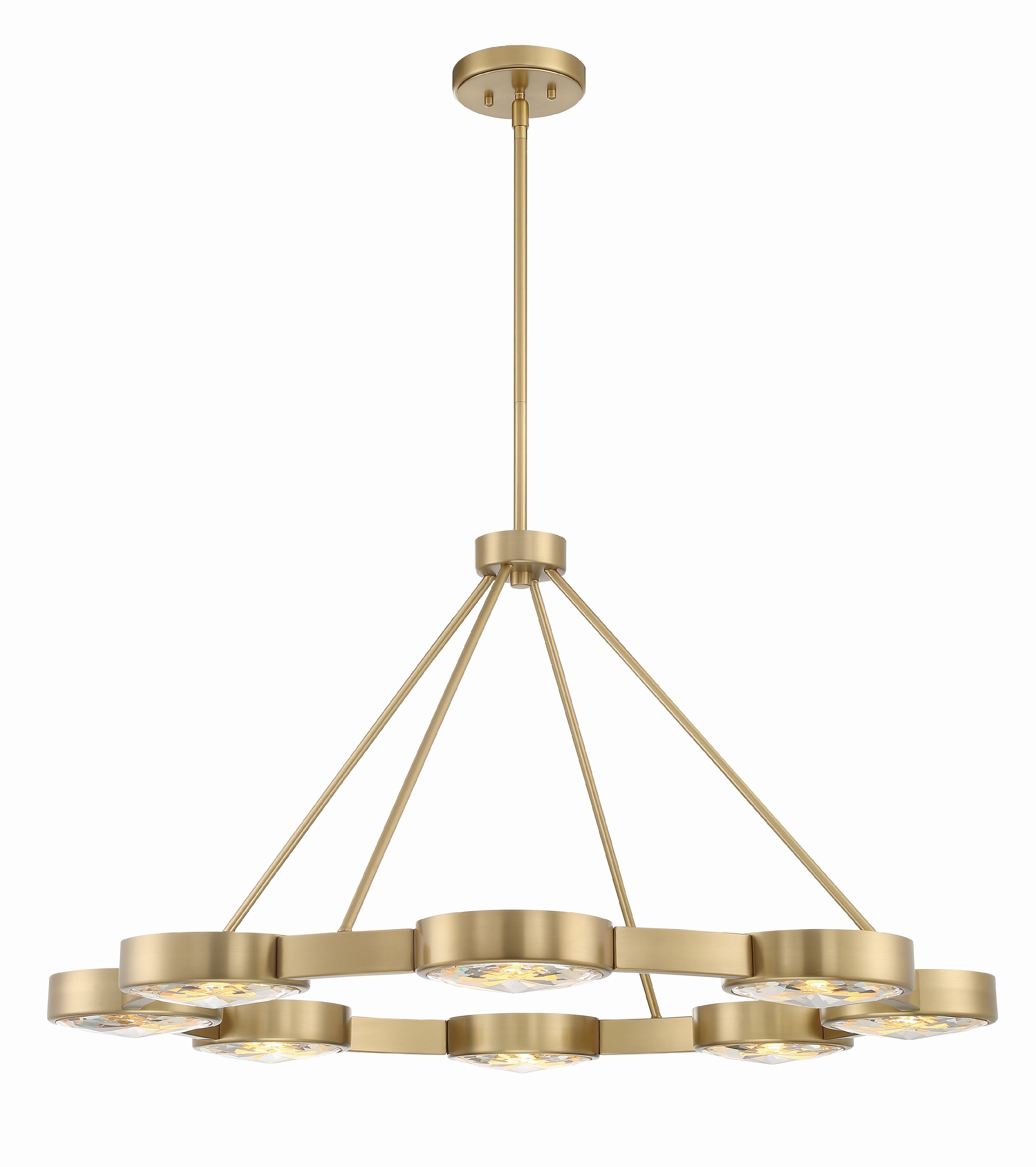 Crystorama Orson ORS-738-MG – 38.5 Inch – 8 Light – Chandelier – Modern Gold – Dry Rated