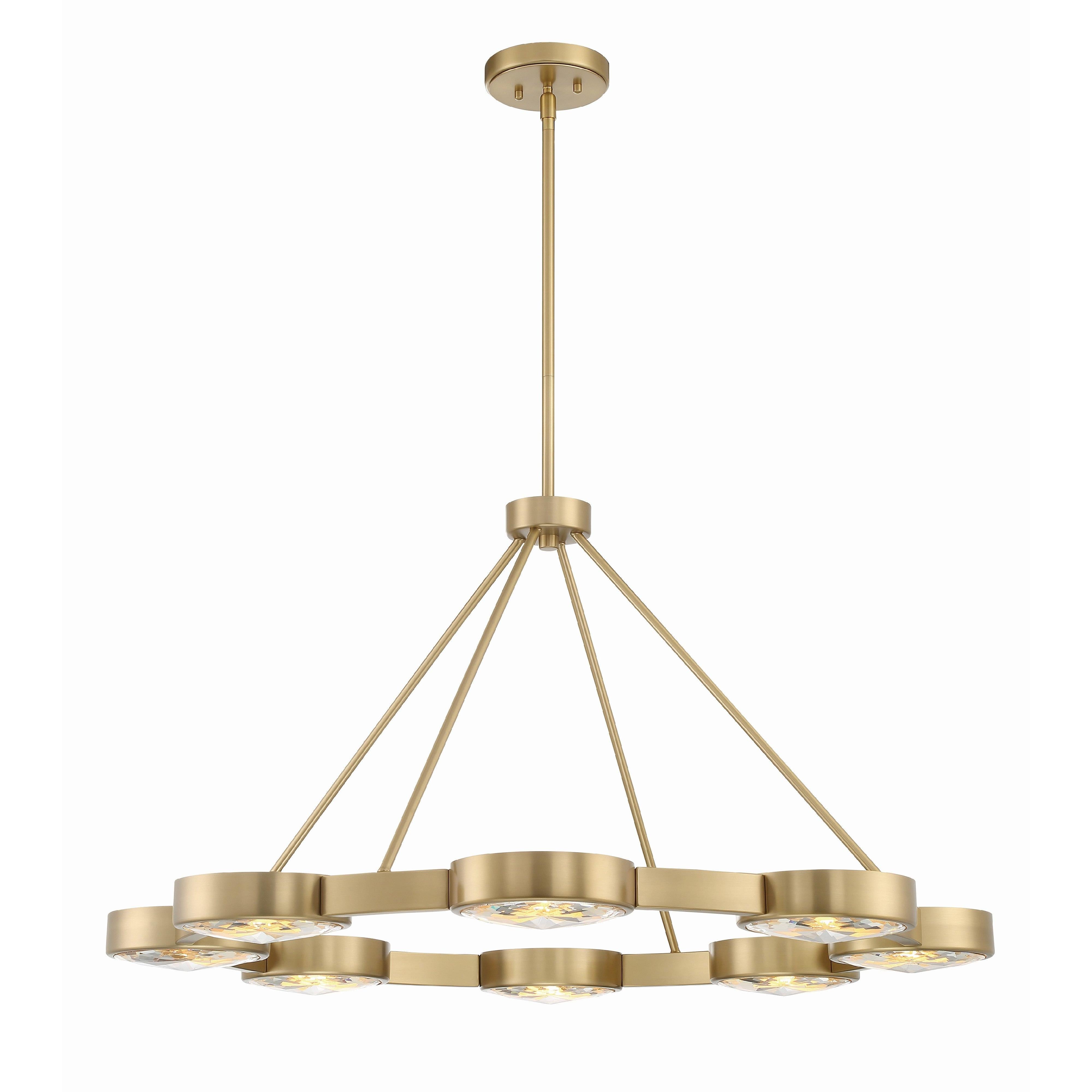 Crystorama Orson ORS-738-MG – 38.5 Inch – 8 Light – Chandelier – Modern Gold – Dry Rated