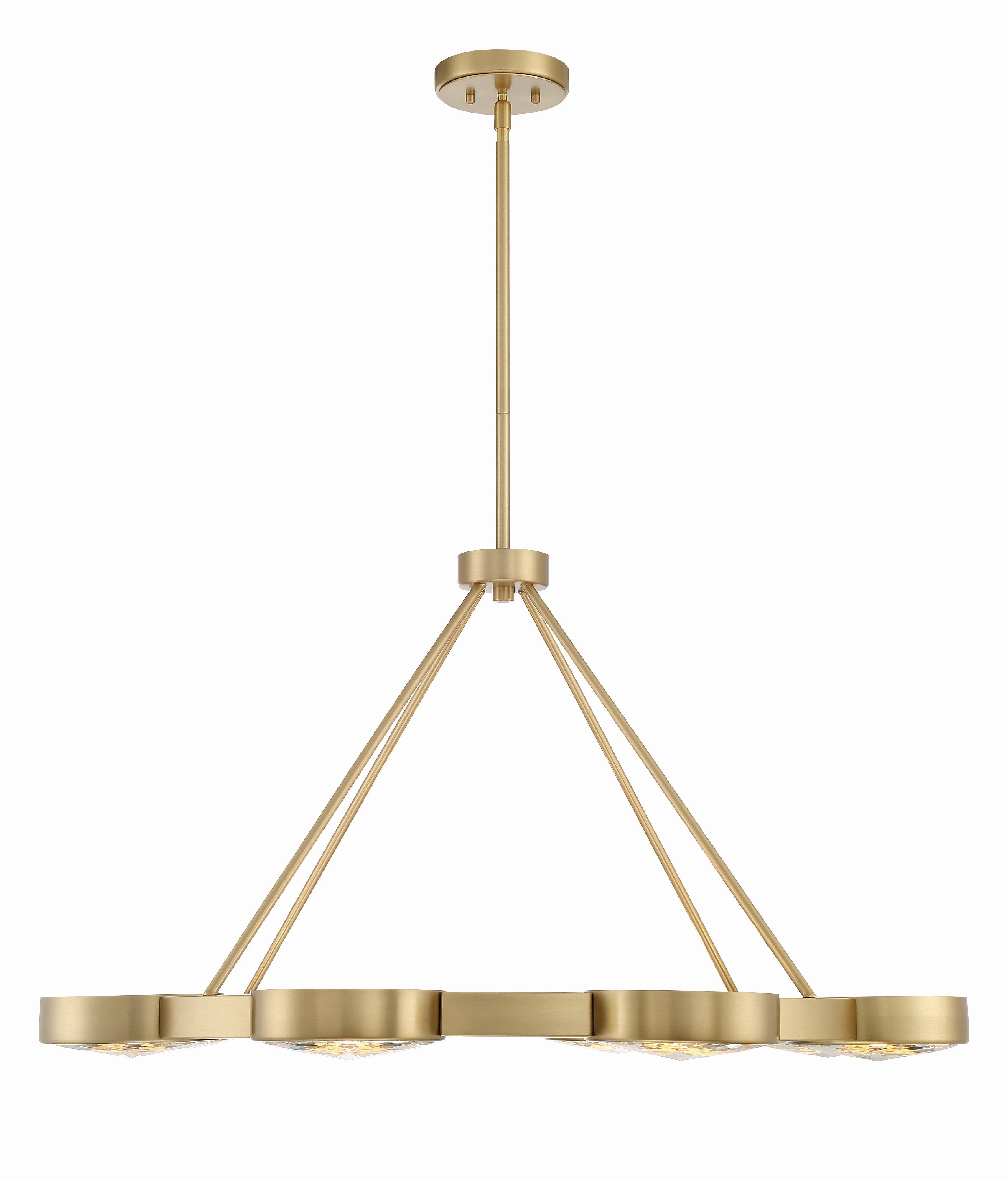 Crystorama Orson ORS-738-MG – 38.5 Inch – 8 Light – Chandelier – Modern Gold – Dry Rated