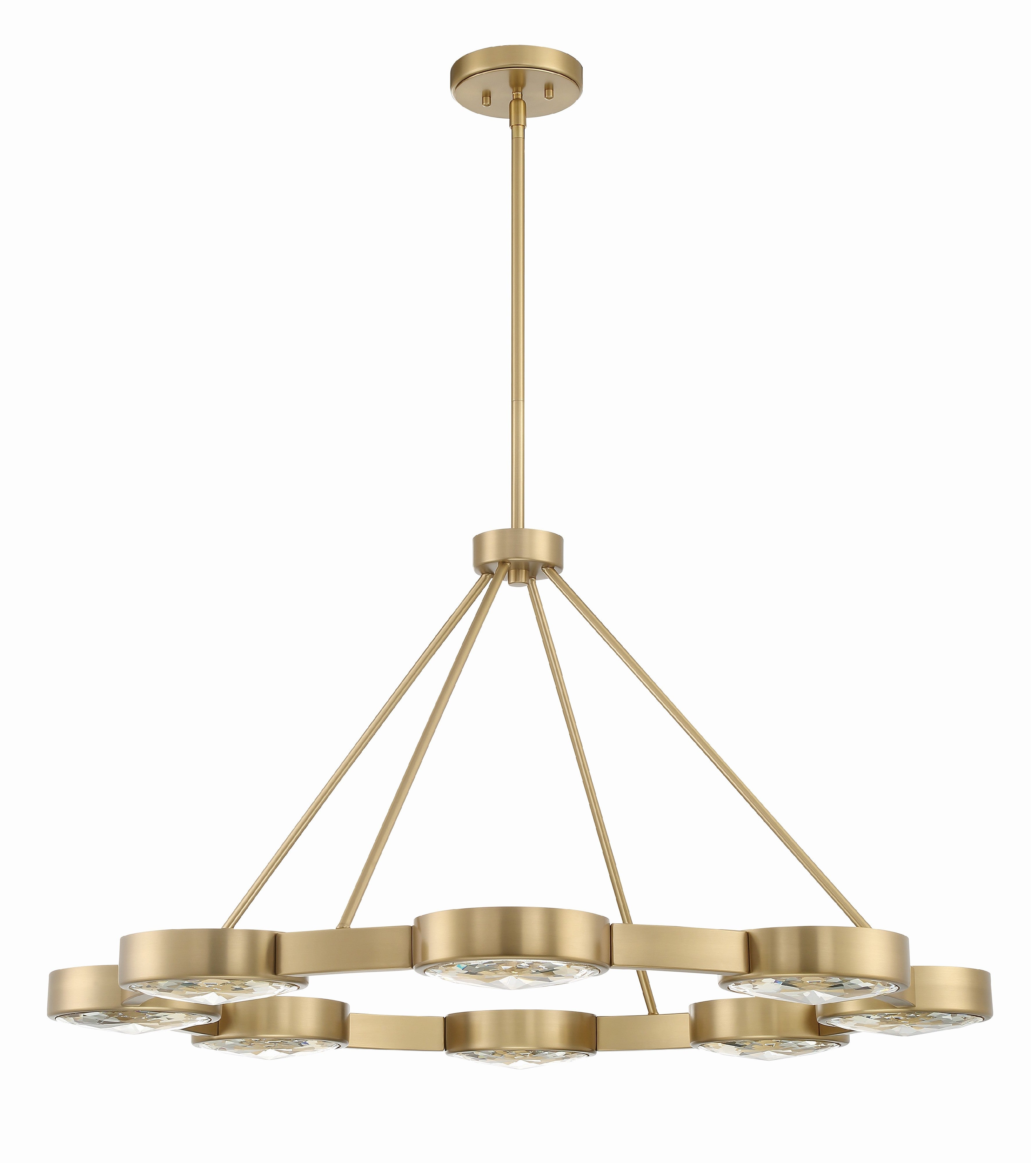 Crystorama Orson ORS-738-MG – 38.5 Inch – 8 Light – Chandelier – Modern Gold – Dry Rated