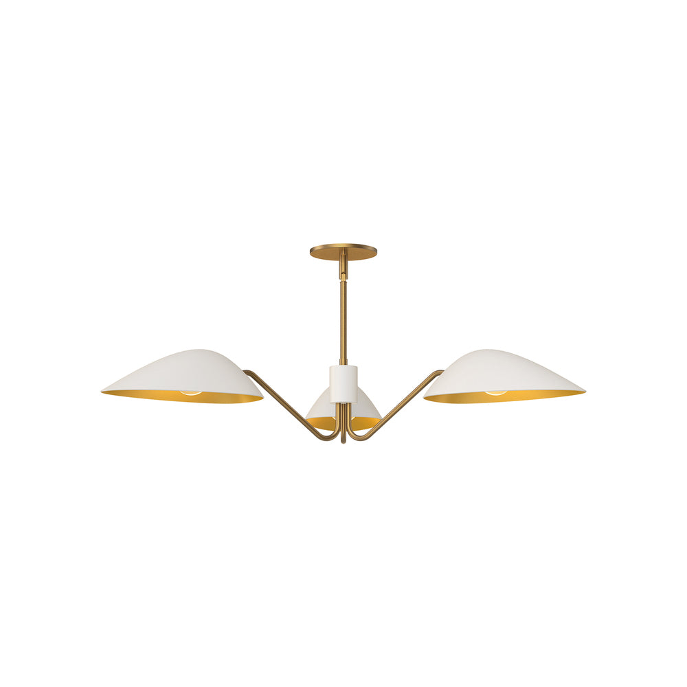 Alora Lighting OSCAR PD550336WHAG Pendant - Aged Gold White