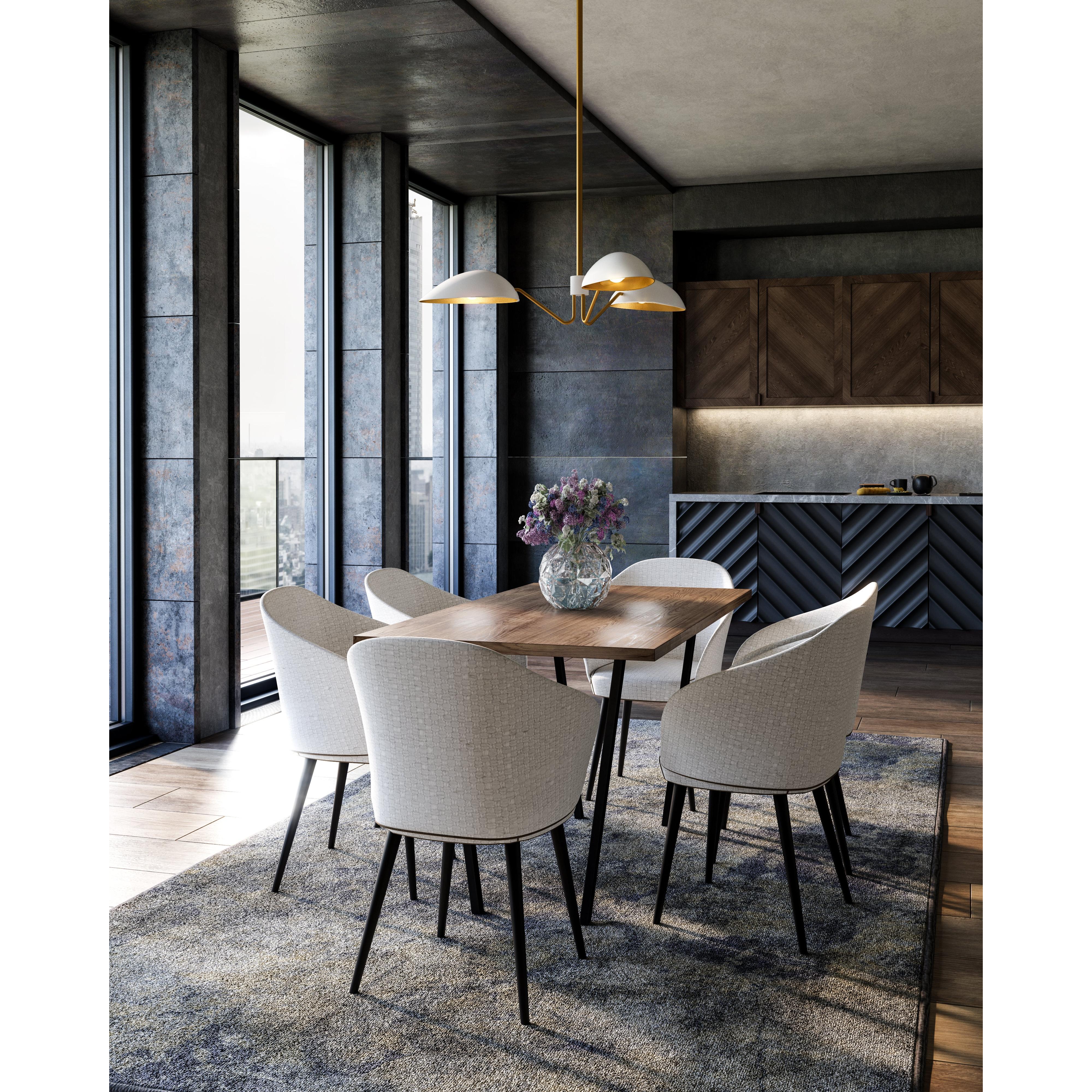 Oscar 36-in Aged Gold/White 3 Lights Pendant