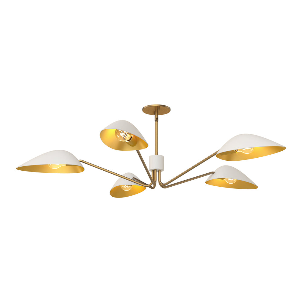 Alora Lighting OSCAR PD550545WHAG Pendant - Aged Gold White