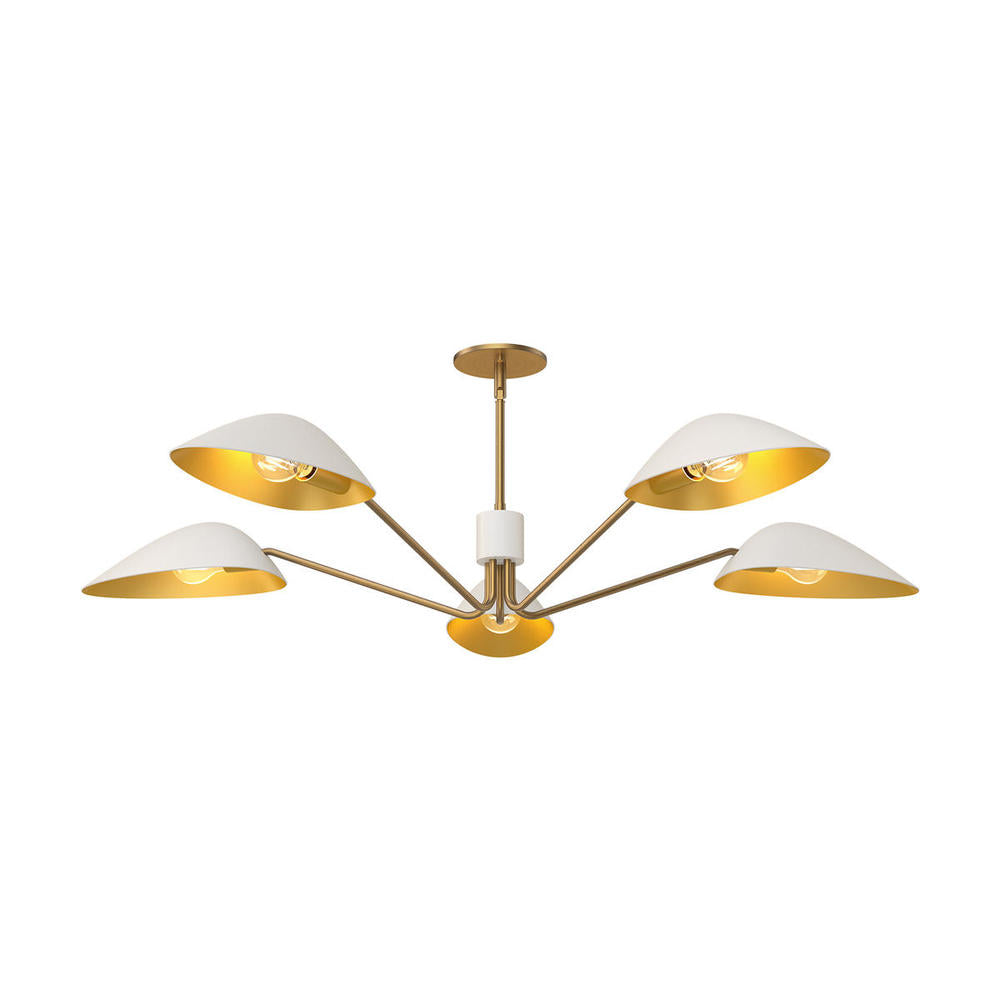 Alora Lighting OSCAR PD550545WHAG Pendant - Aged Gold White