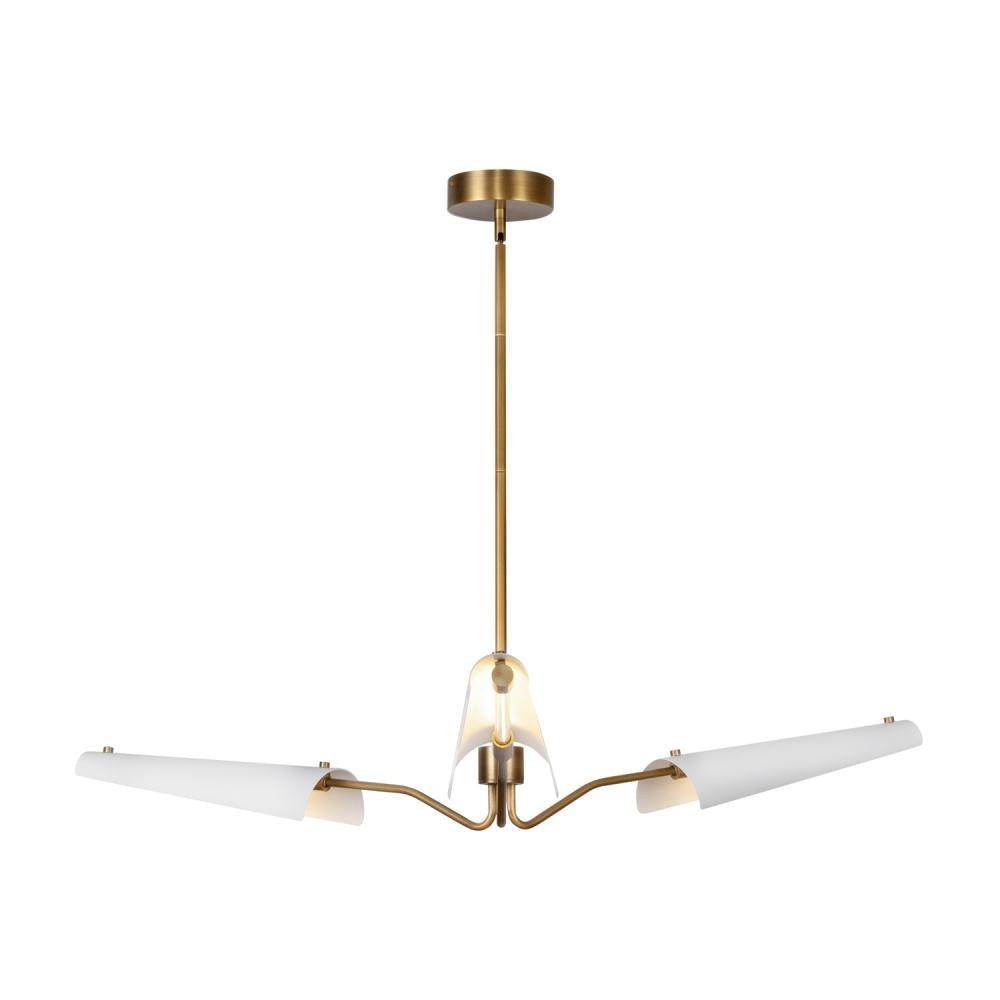 Alora Lighting OSORIO CH347346MWVB Chandelier - Matte White Vintage Brass