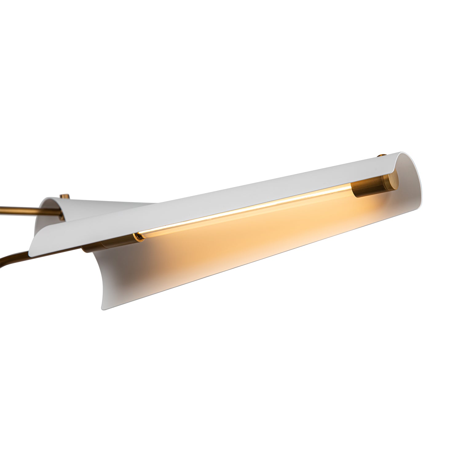 Osorio 46-in Matte White/Vintage Brass LED Chandeliers