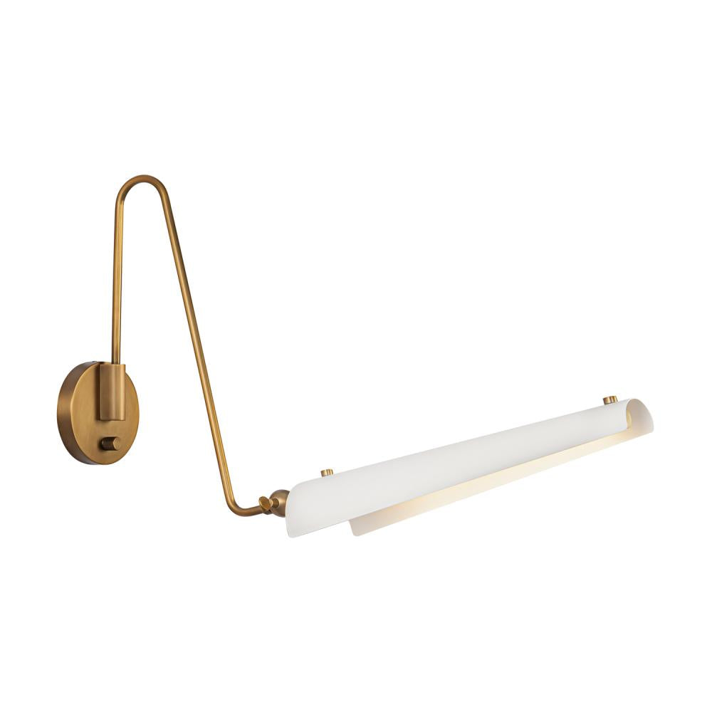 Alora Lighting OSORIO WV347104MWVB Bathroom Fixture - Matte White Vintage Brass