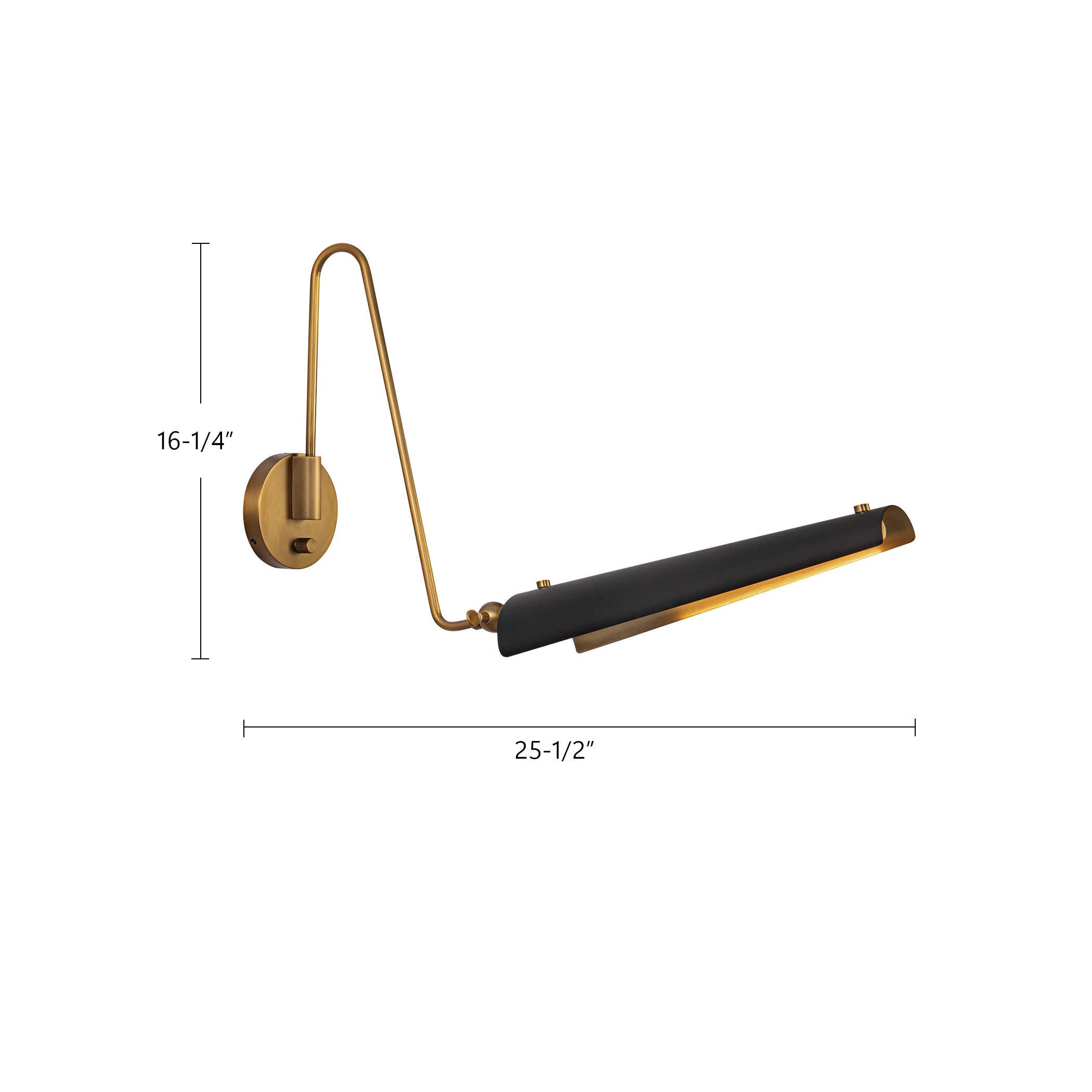 Osorio 4-in Matte White/Vintage Brass LED Wall/Vanity