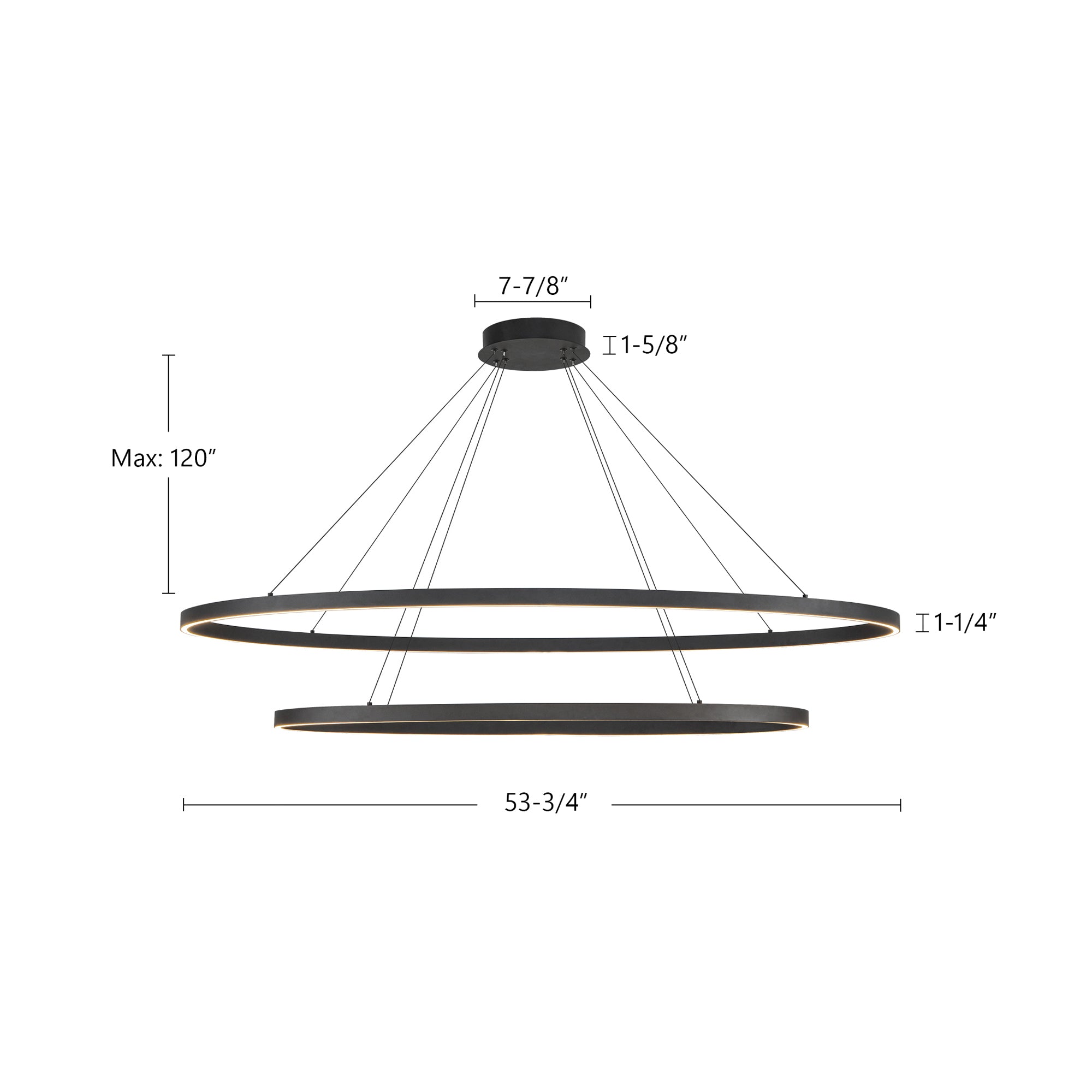 Ovale 2 Layer Brushed Gold LED Chandelier