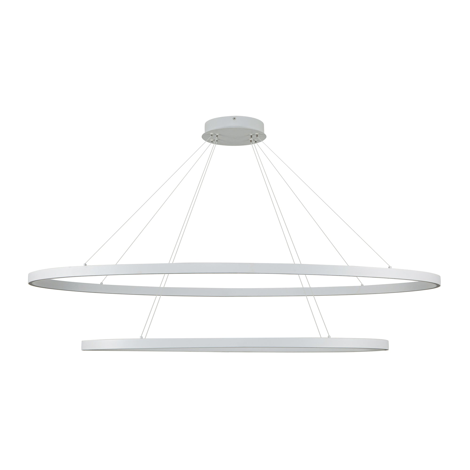 Ovale 2 Layer White LED Chandelier