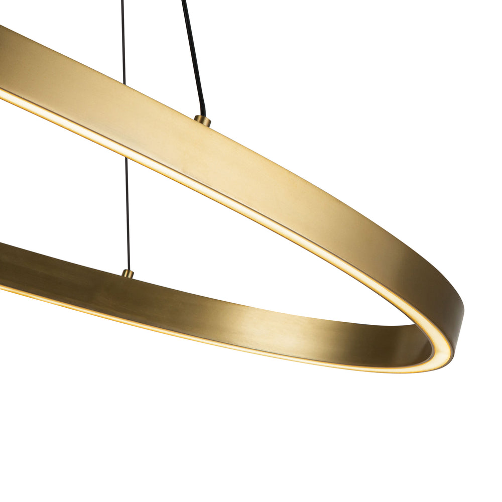 Kuzco Ovale LP79140-BG LED Linear Pendant, UL Listed, Brushed Gold