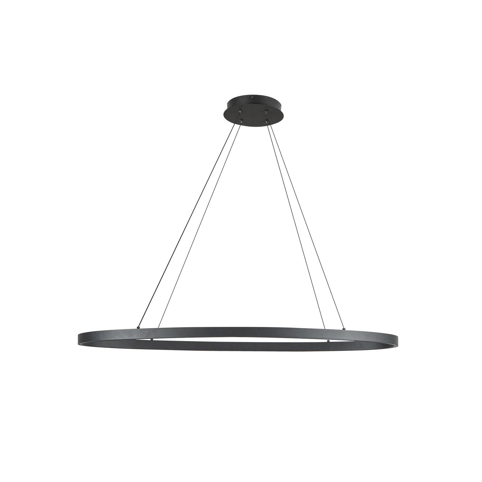 Ovale 40-in Black LED Linear Pendant