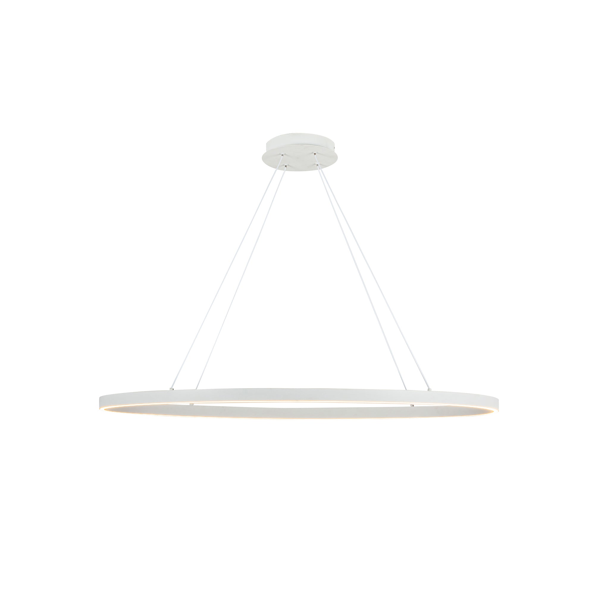 Ovale 40-in White LED Linear Pendant