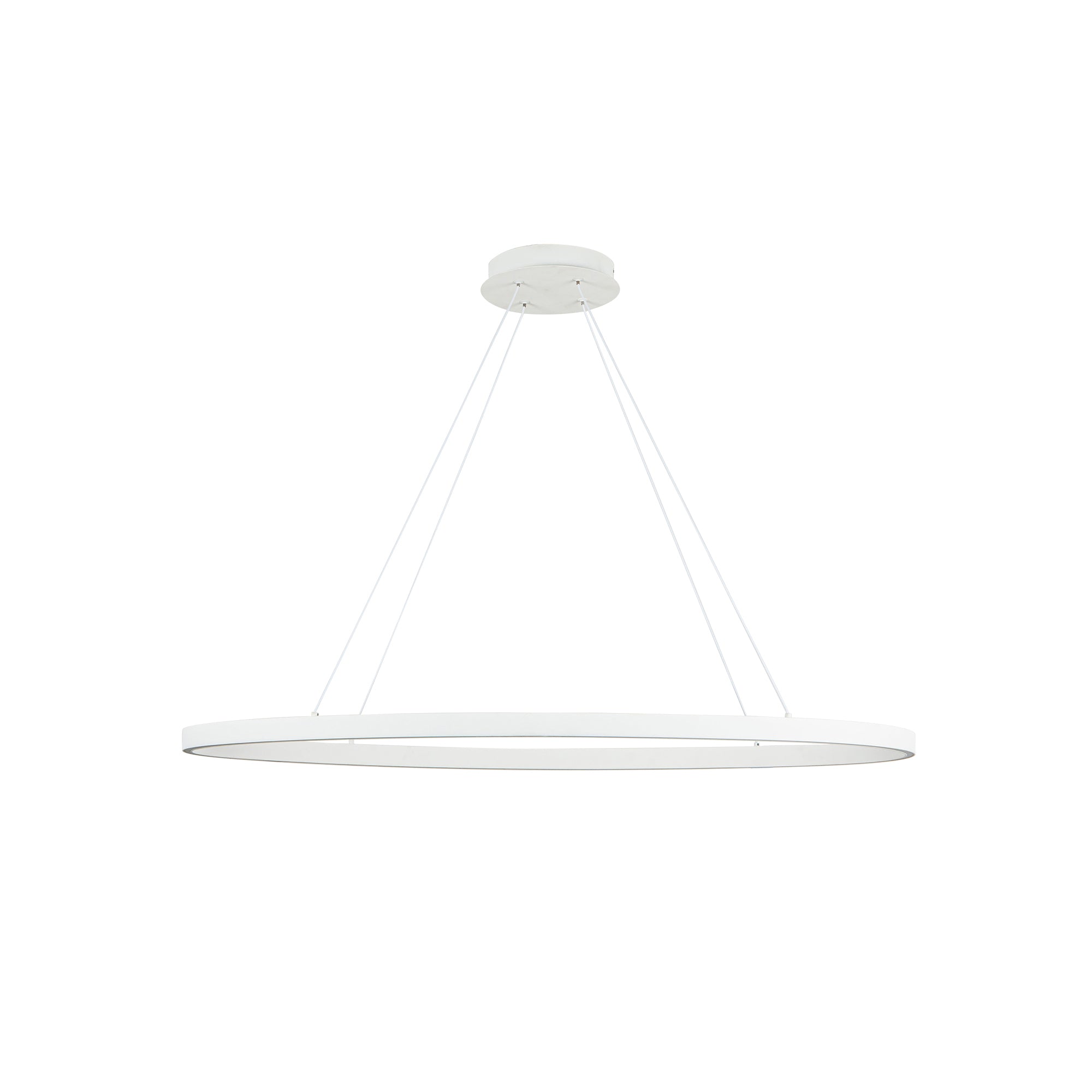 Ovale 40-in White LED Linear Pendant