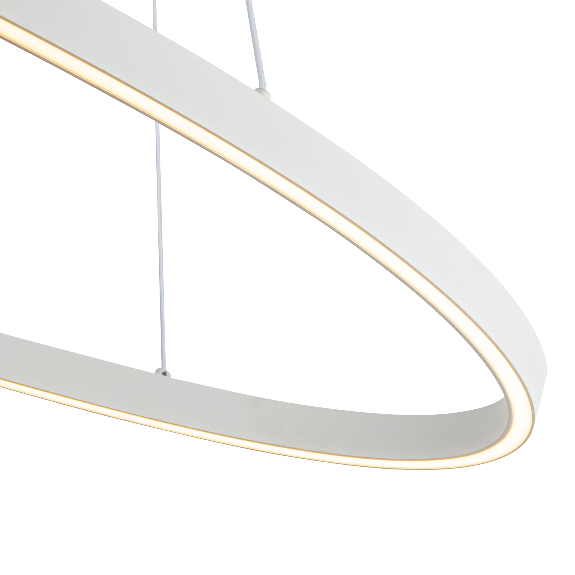 Ovale 40-in White LED Linear Pendant