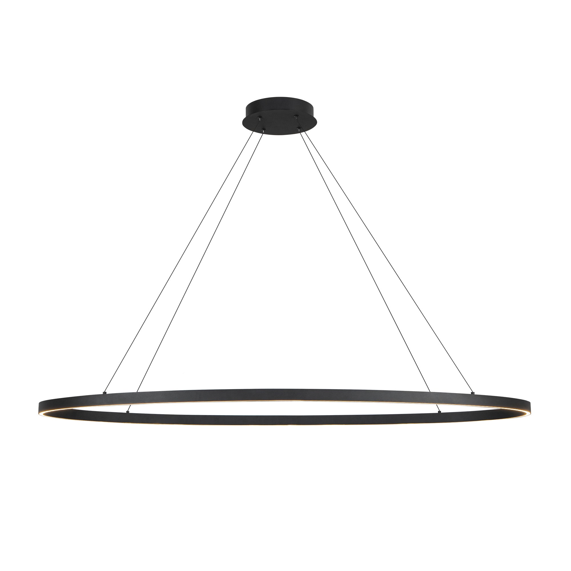 Ovale 53-in Black LED Linear Pendant