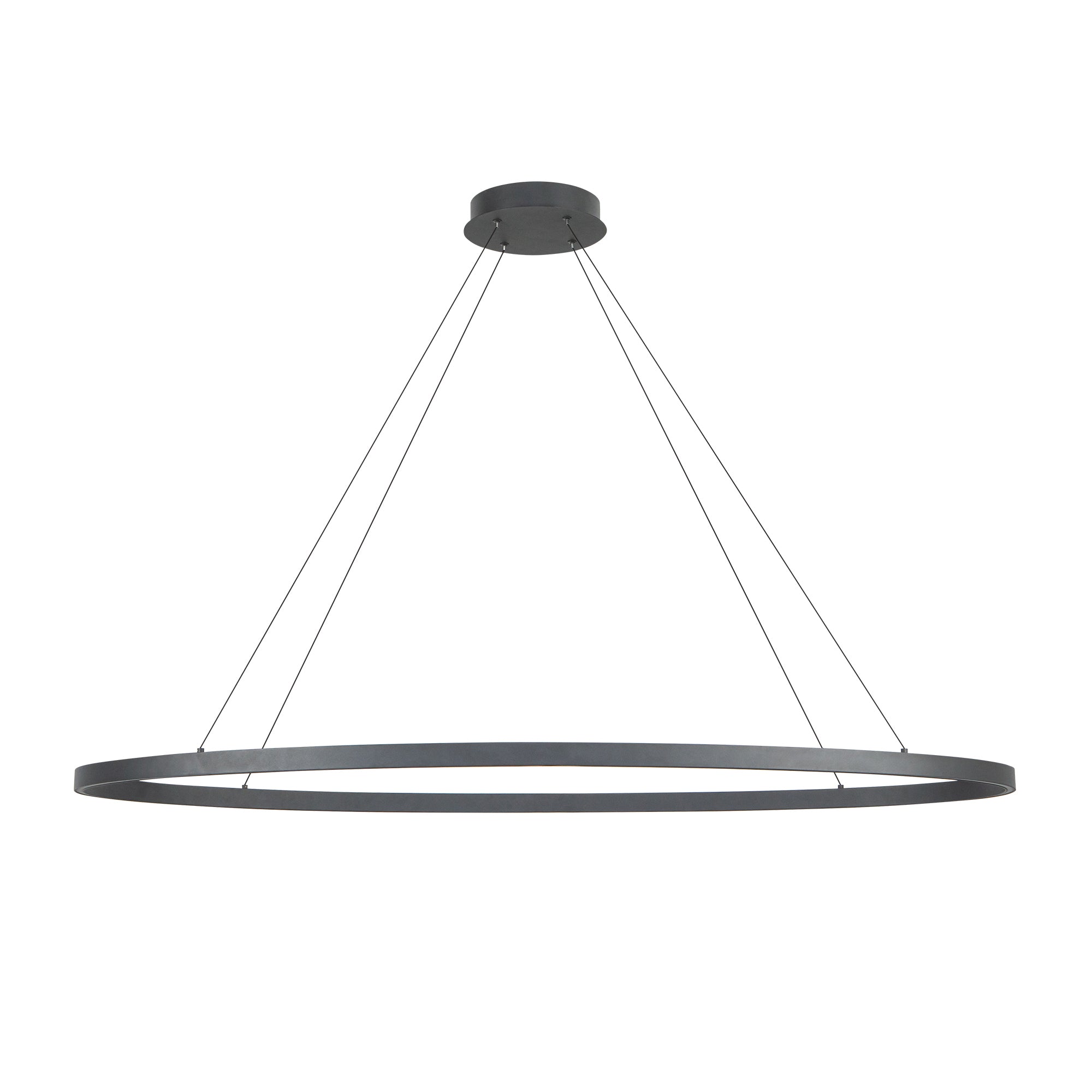 Ovale 53-in Black LED Linear Pendant