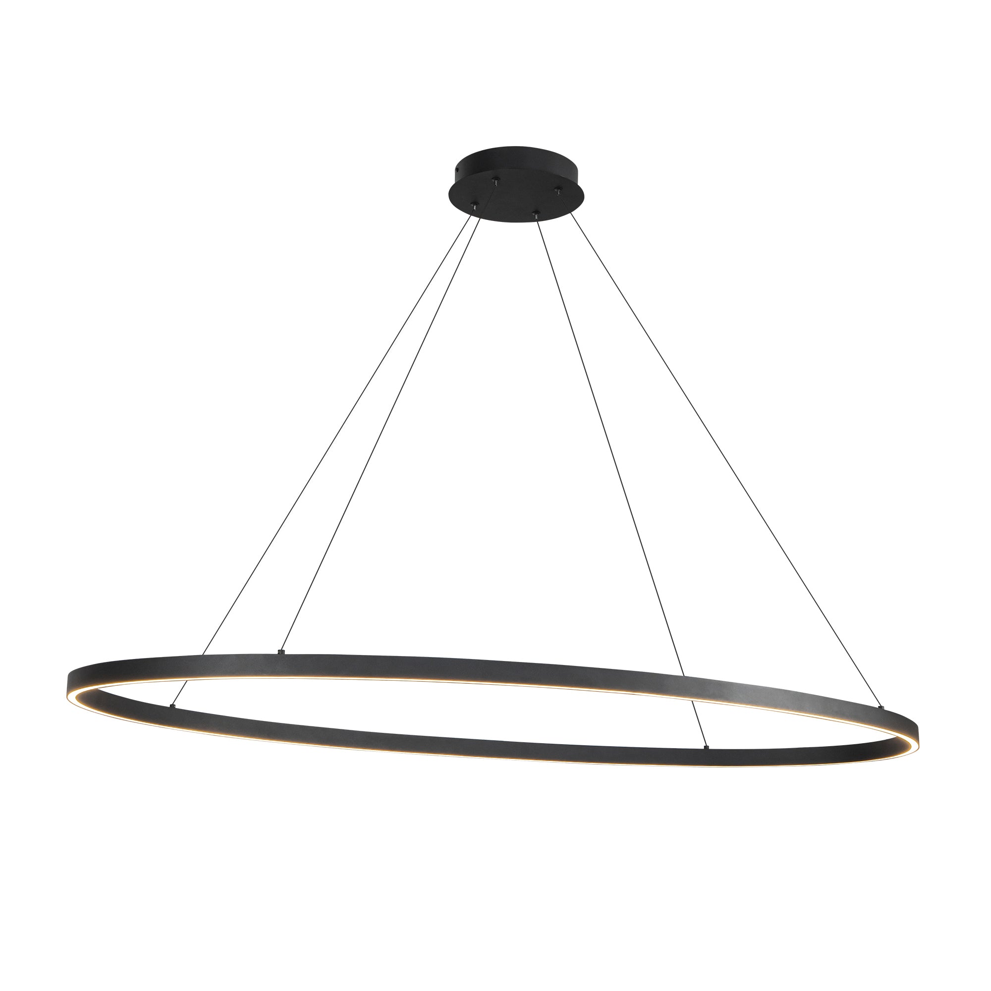 Ovale 53-in Black LED Linear Pendant