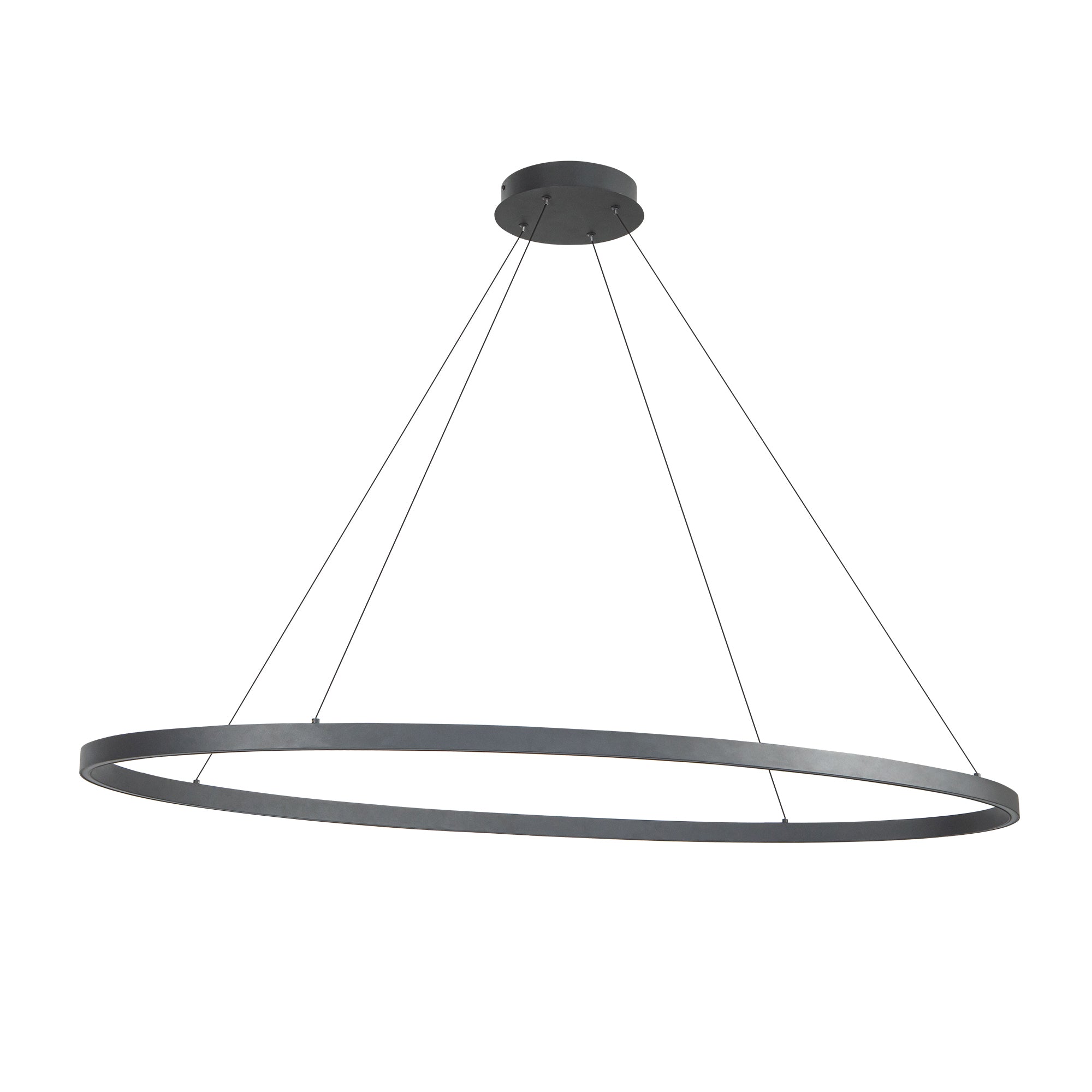 Ovale 53-in Black LED Linear Pendant