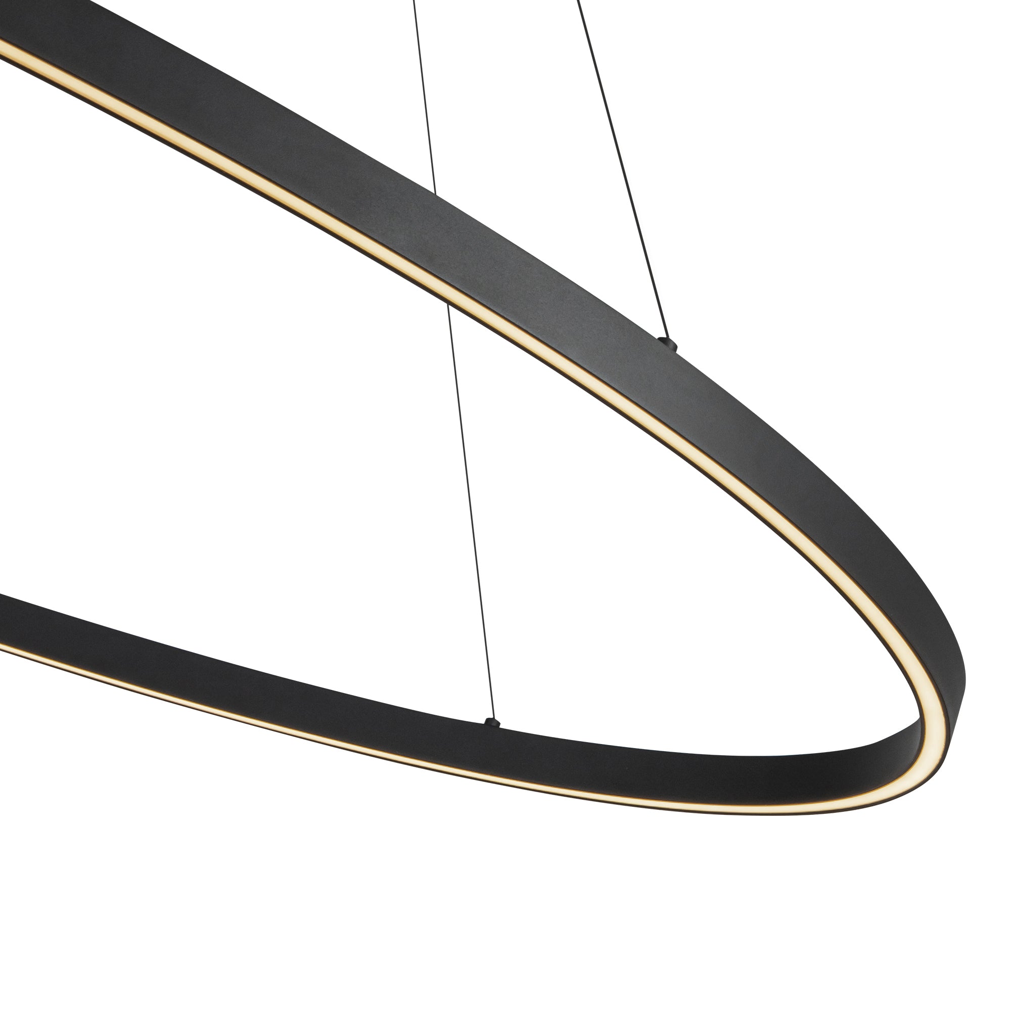 Ovale 53-in Black LED Linear Pendant
