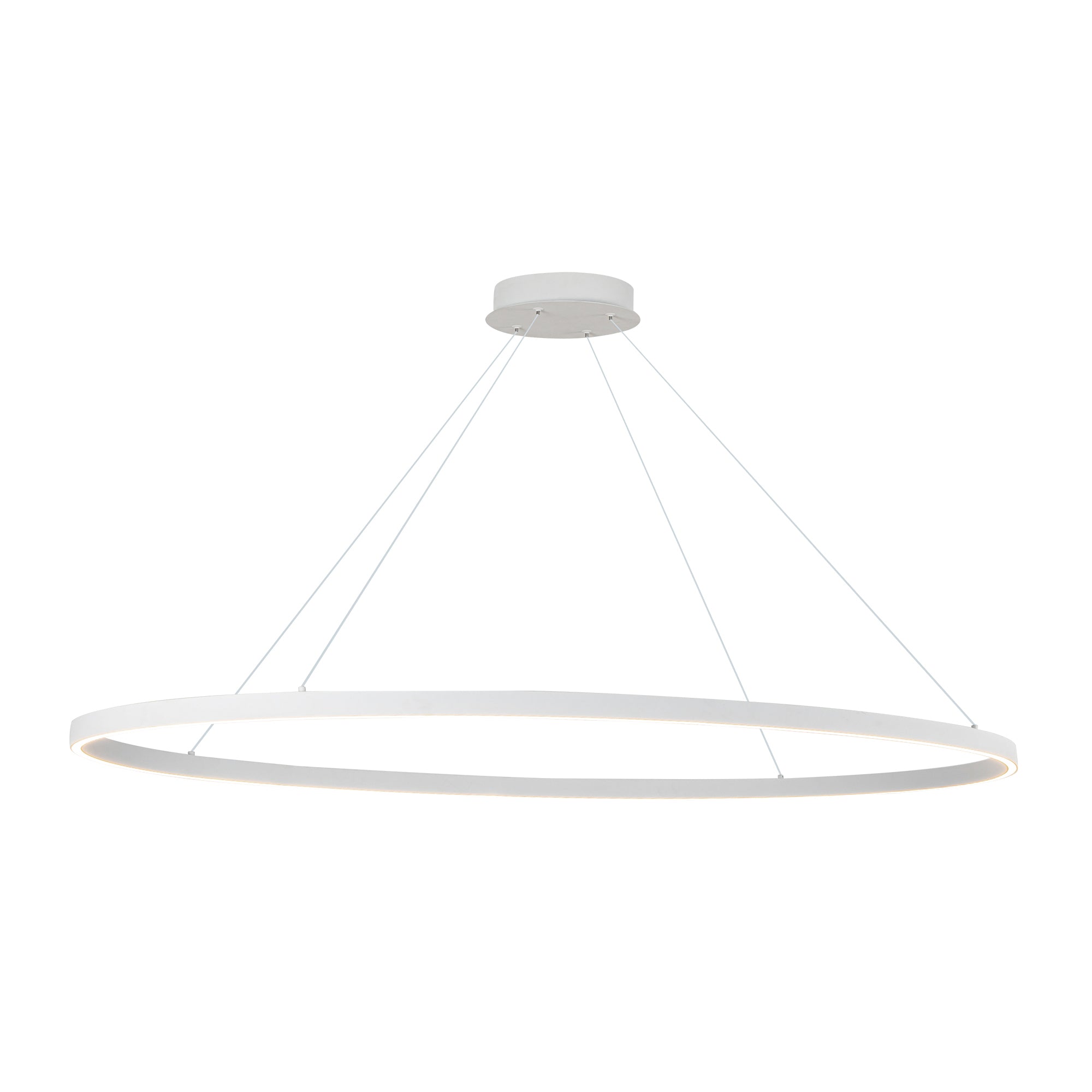 Ovale 53-in White LED Linear Pendant