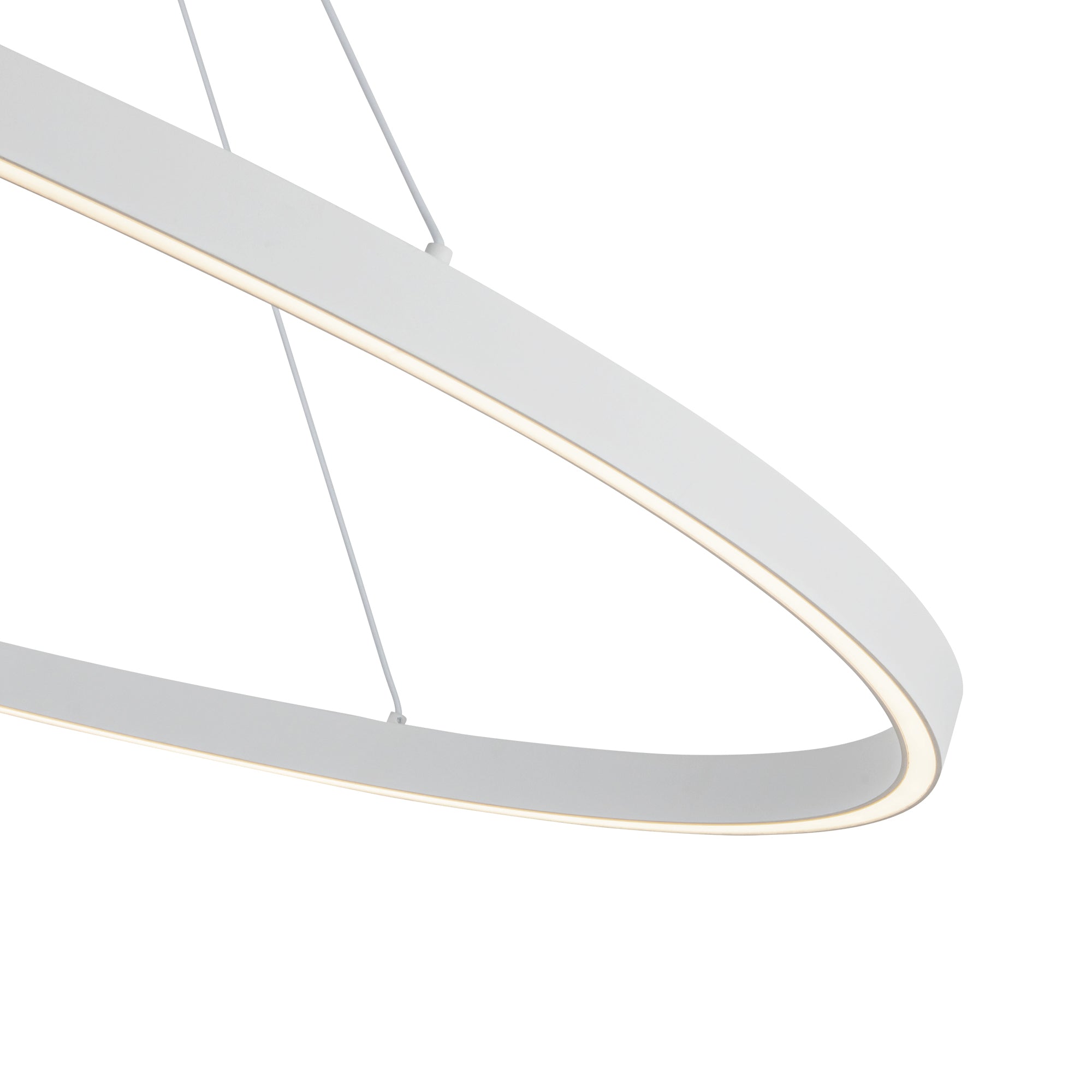Ovale 53-in White LED Linear Pendant