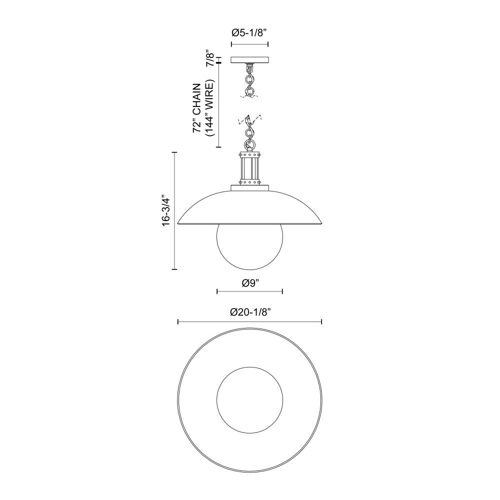 Alora Lighting OVIATT PD351401VB Pendant Traditional - Vintage Brass